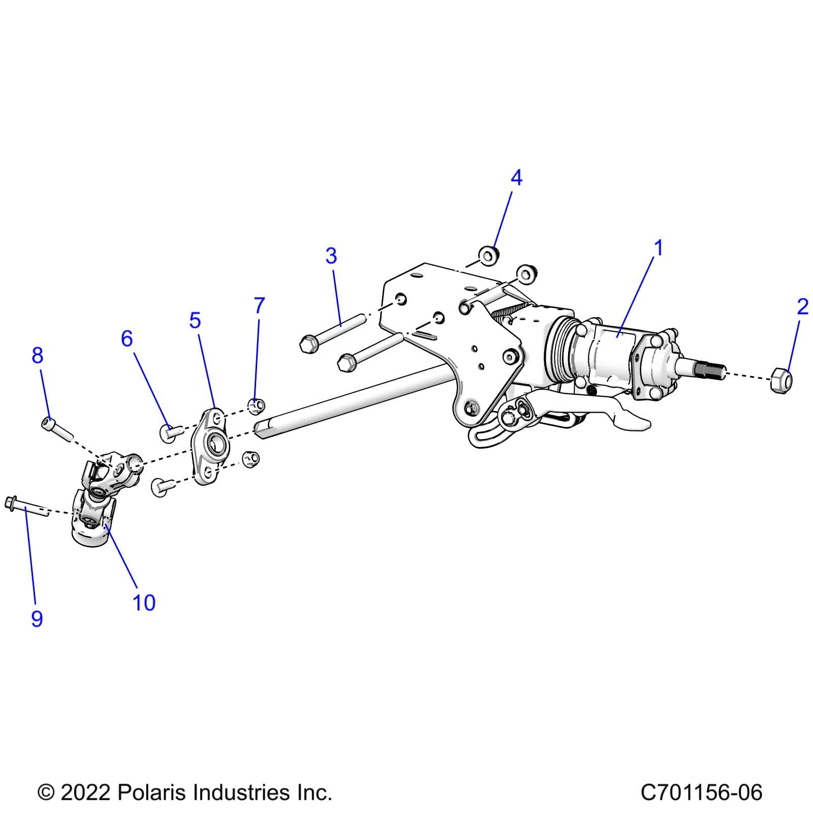 2026 RZR PRO S ULTIMATE β STEERING, LINKAGE, TILT AND RELATED, PREMIUM - Z26SPD92AN/AH/BN/BH (C701156-06) diagram