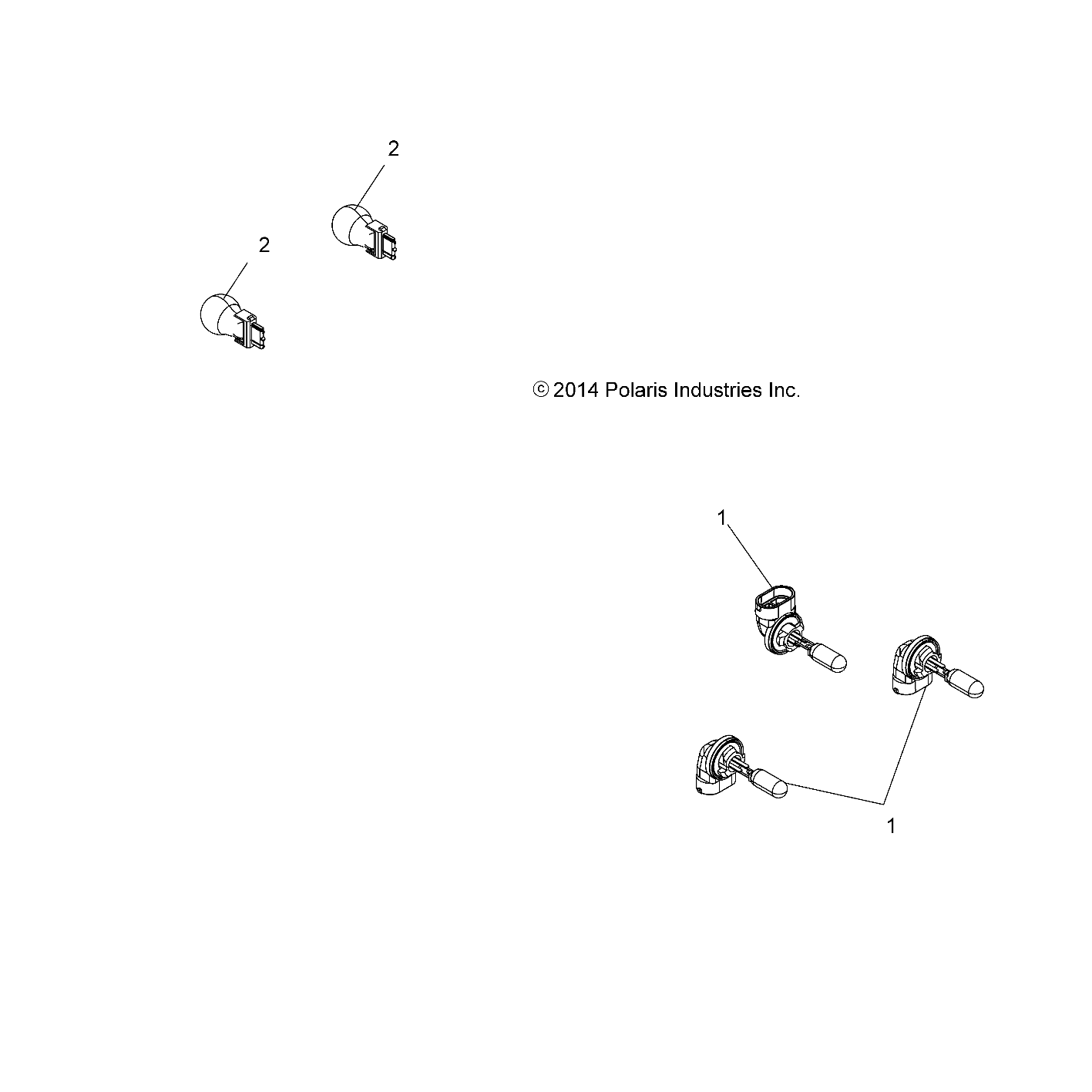 2026 SPORTSMAN 570 6X6 EPS 49S β ELECTRICAL, BULBS - A26SKE57A1 (49ATVBULBS1570SPTR) diagram