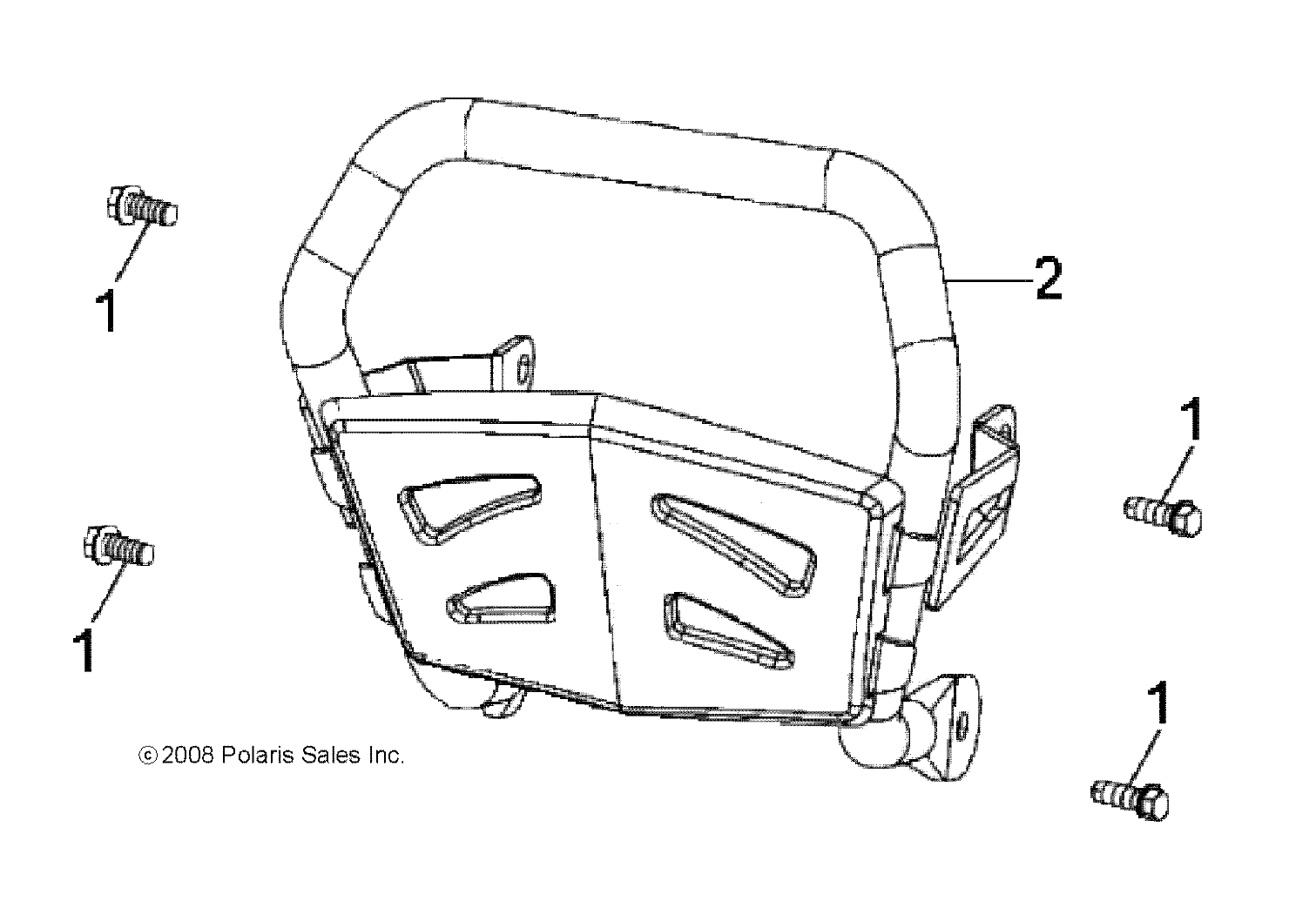 2026 OUTLAW 110 R02 - A26YKA11B1/B7 β CHASSIS, BUMPER - A26YKA11B1/B7 (49ATVBUMPER07OTLW90) diagram