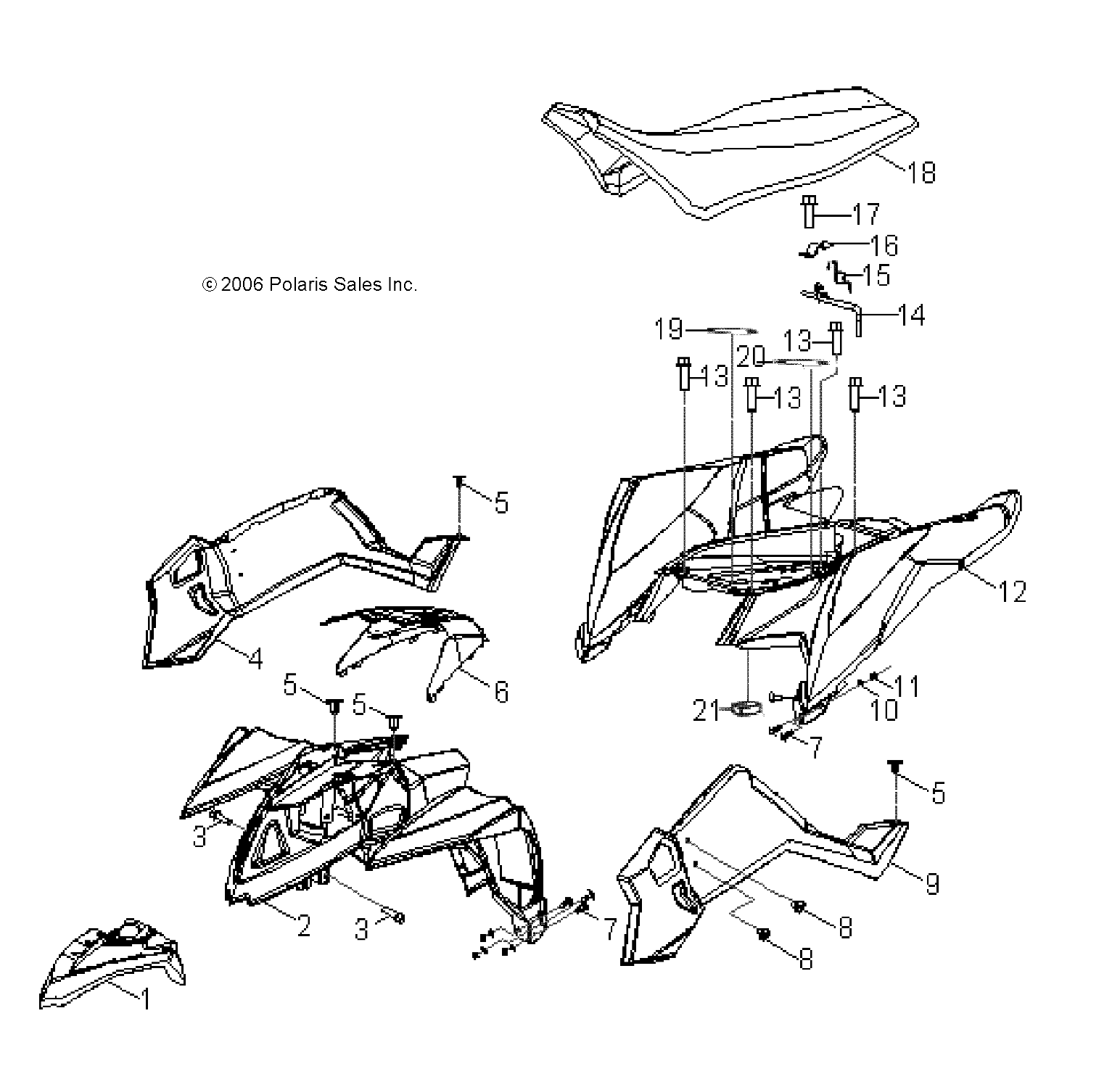 2026 OUTLAW 110 R02 - A26YKA11B1/B7 β BODY, CAB and SEAT - A26YKA11B1/B7 (49ATVCAB07OTLW90) diagram
