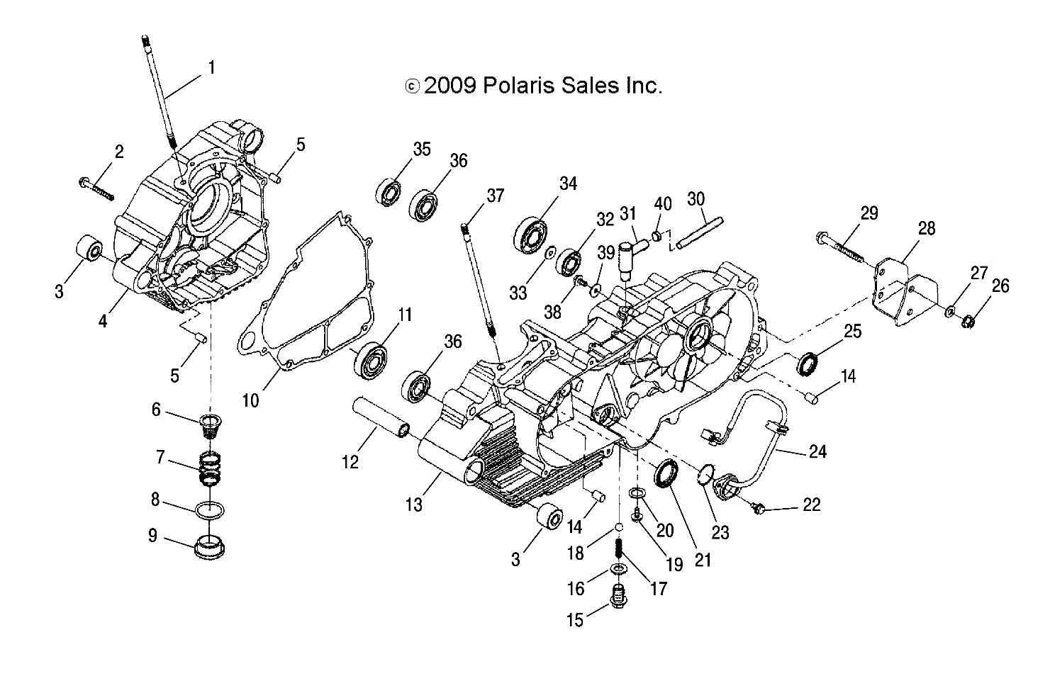 2026 PHOENIX 200 R01 - A26YPA20A4 β ENGINE, CRANKCASE - A26YPA20A4 (49ATVCRANKCASE10PHX) diagram