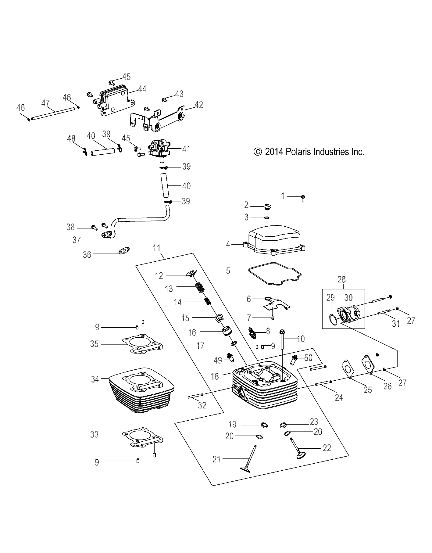 2026 PHOENIX 200 R01 - A26YPA20A4 β ENGINE, CYLINDER HEAD - A26YPA20A4 (49ATVCYLINDERHD15PHX) diagram