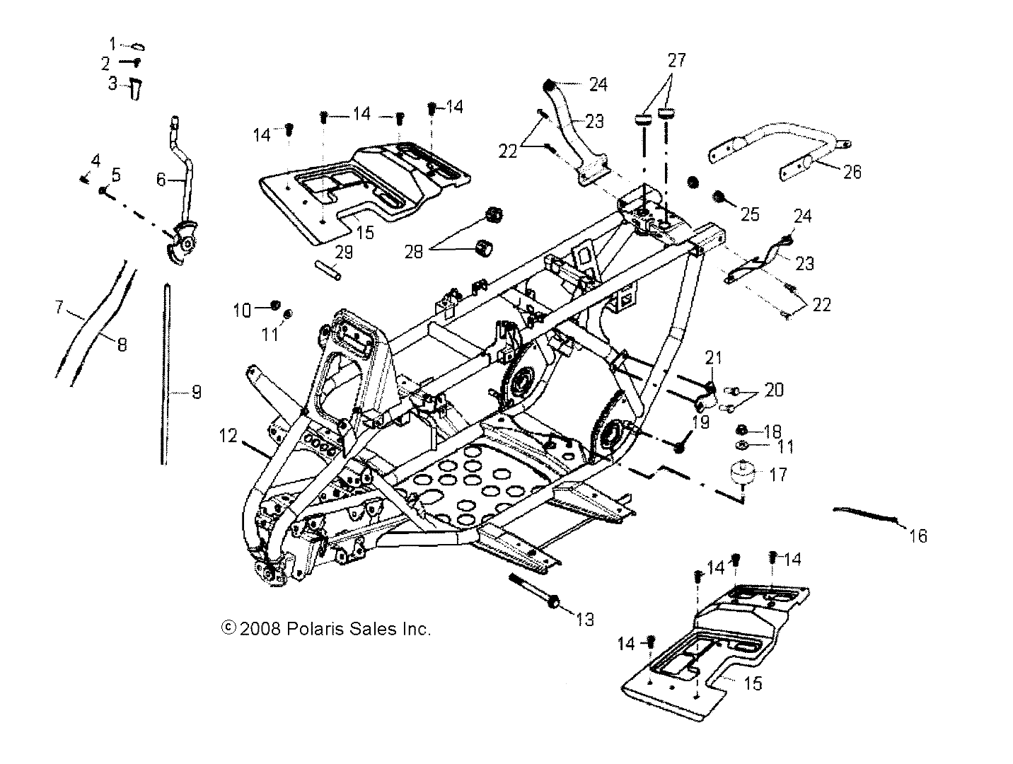 2026 PHOENIX 200 R01 - A26YPA20A4 β CHASSIS, FRAME - A26YPA20A4 (49ATVFRAME10PHX) diagram