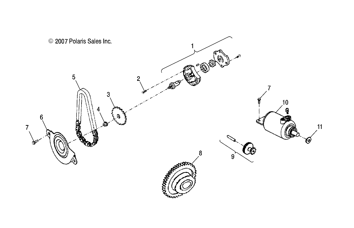 2026 PHOENIX 200 R01 - A26YPA20A4 β ENGINE, GENERATOR and STARTING MOTOR - A26YAP20A4 (49ATVSTARTER08PHX) diagram