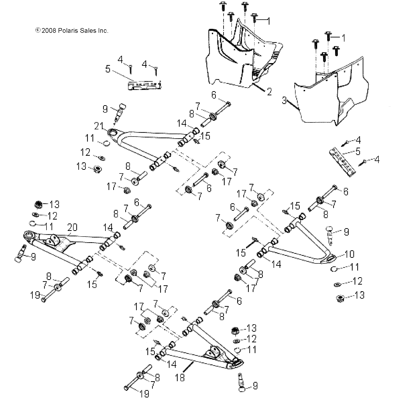 2026 PHOENIX 200 R01 - A26YPA20A4 β CHASSIS, A-ARM and FOOTWELL - A26YPA20A4 (49ATVSWINGARM08PHX) diagram