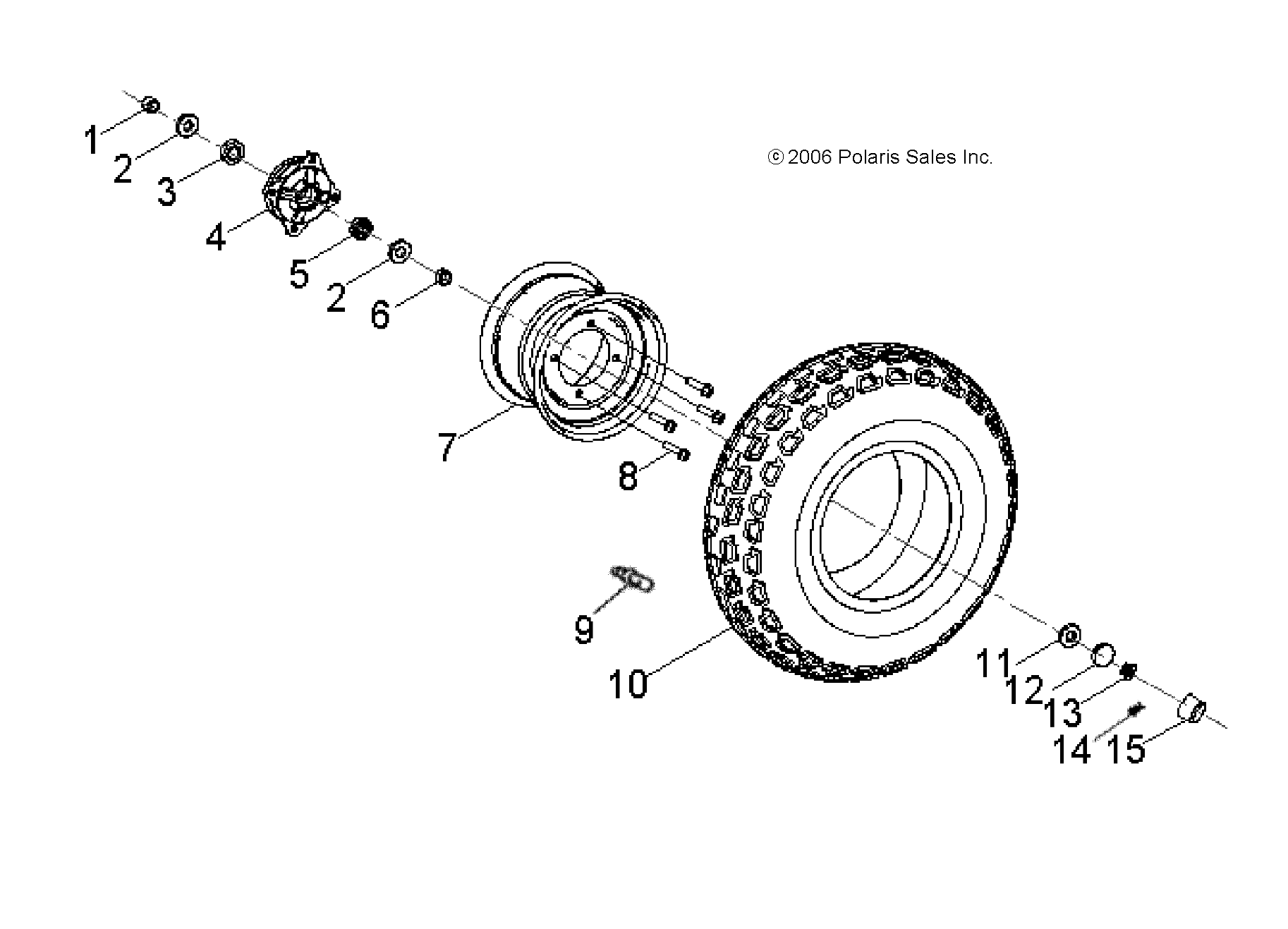 2026 OUTLAW 110 R02 - A26YKA11B1/B7 β WHEELS, FRONT - A26YKA11B1/B7 (49ATVWHEELFRT07OTLW90) diagram