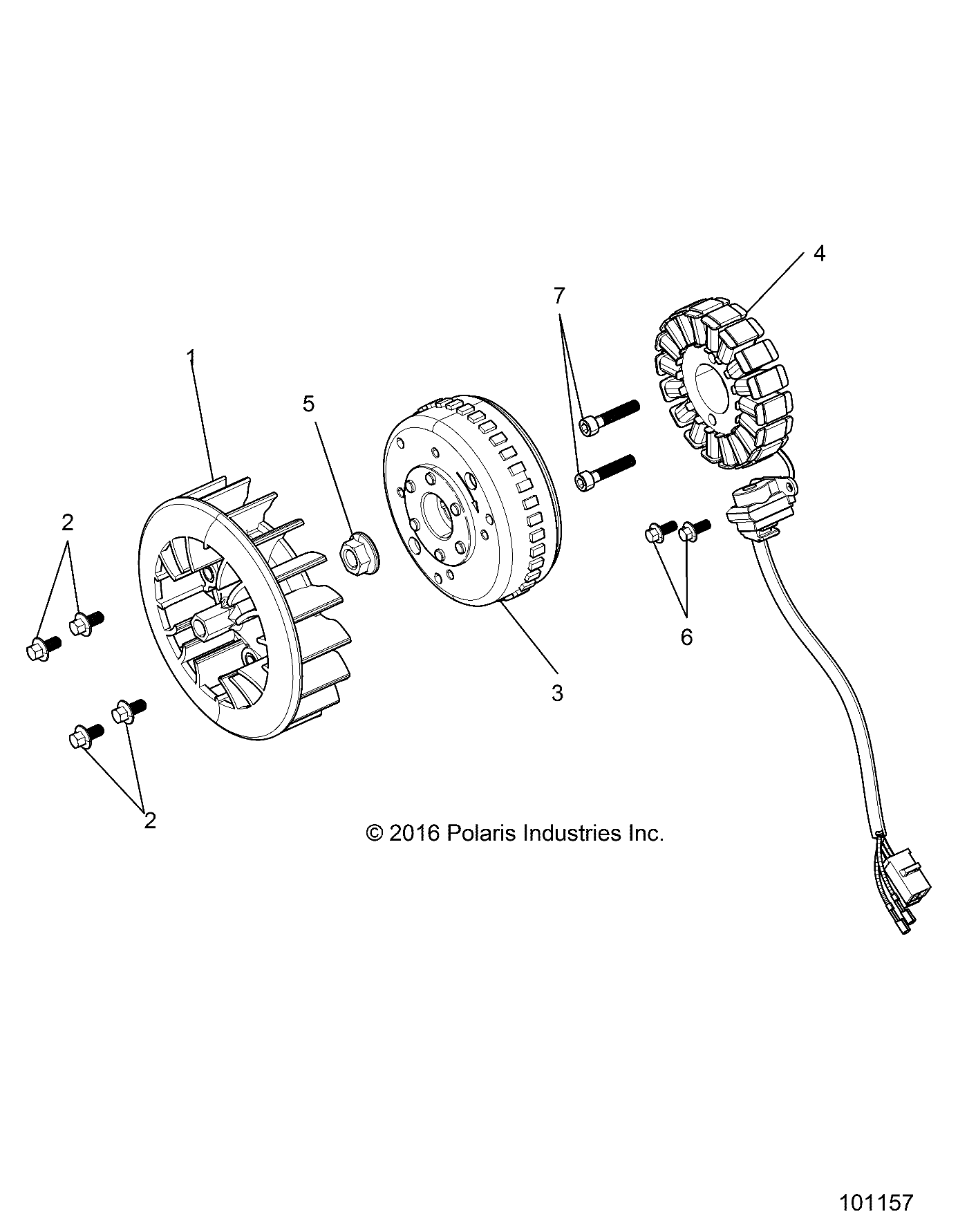 2026 RANGER 150 EFI β ENGINE, STATOR and FLYWHEEL - R26HZA15A5/B5 (101157) diagram