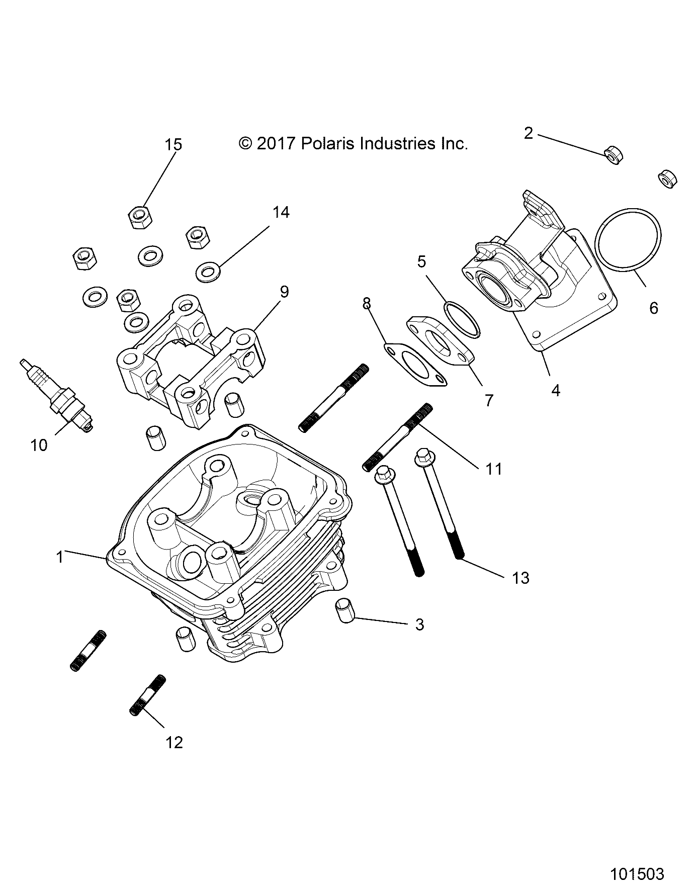 2026 RANGER 150 EFI — ENGINE, CYLINDER HEAD ASM. - R26HZA15A5/B5 (101503) diagram