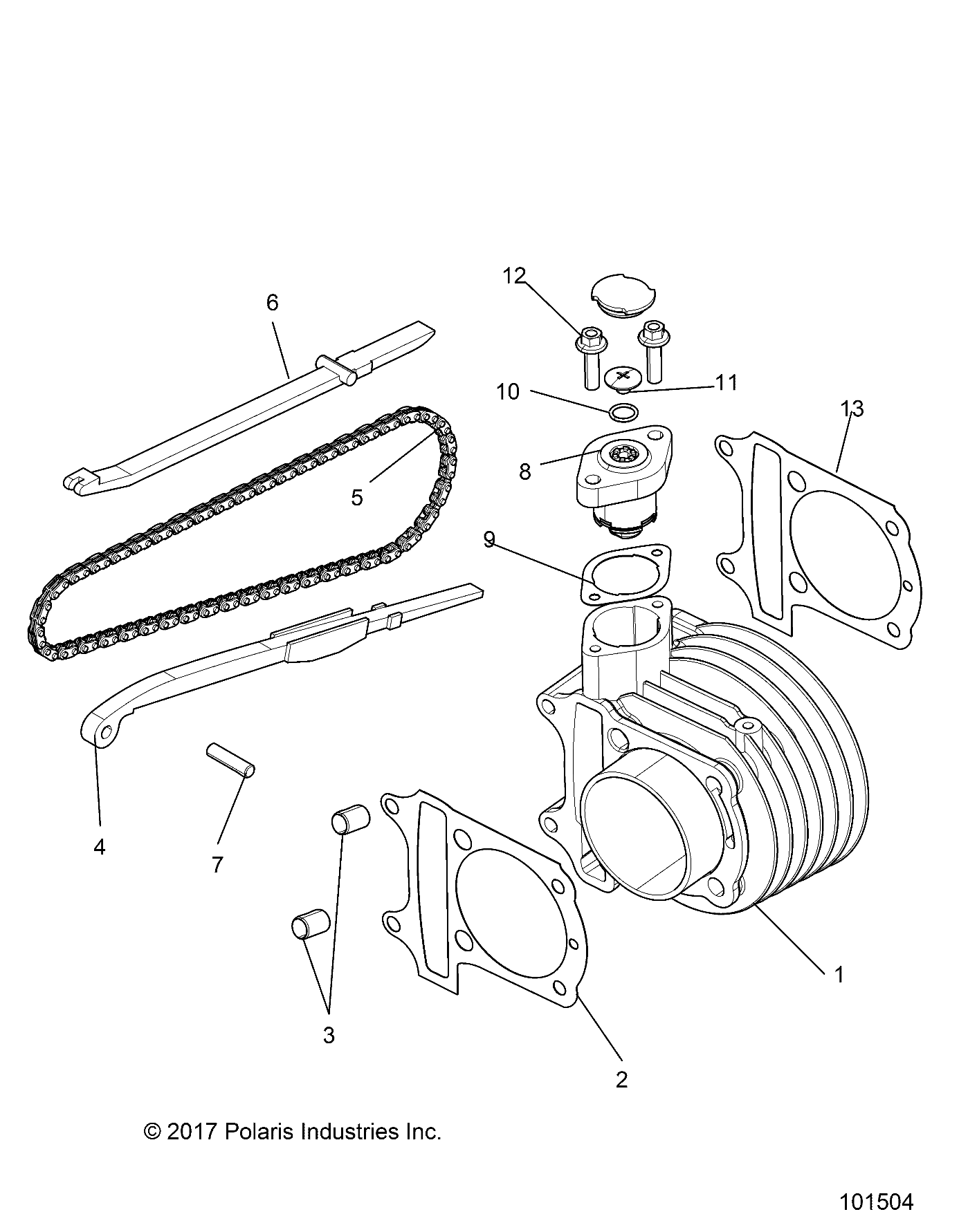 2026 RANGER 150 EFI β ENGINE, CYLINDER COMP - R26HZA15A5/B5 (101504) diagram