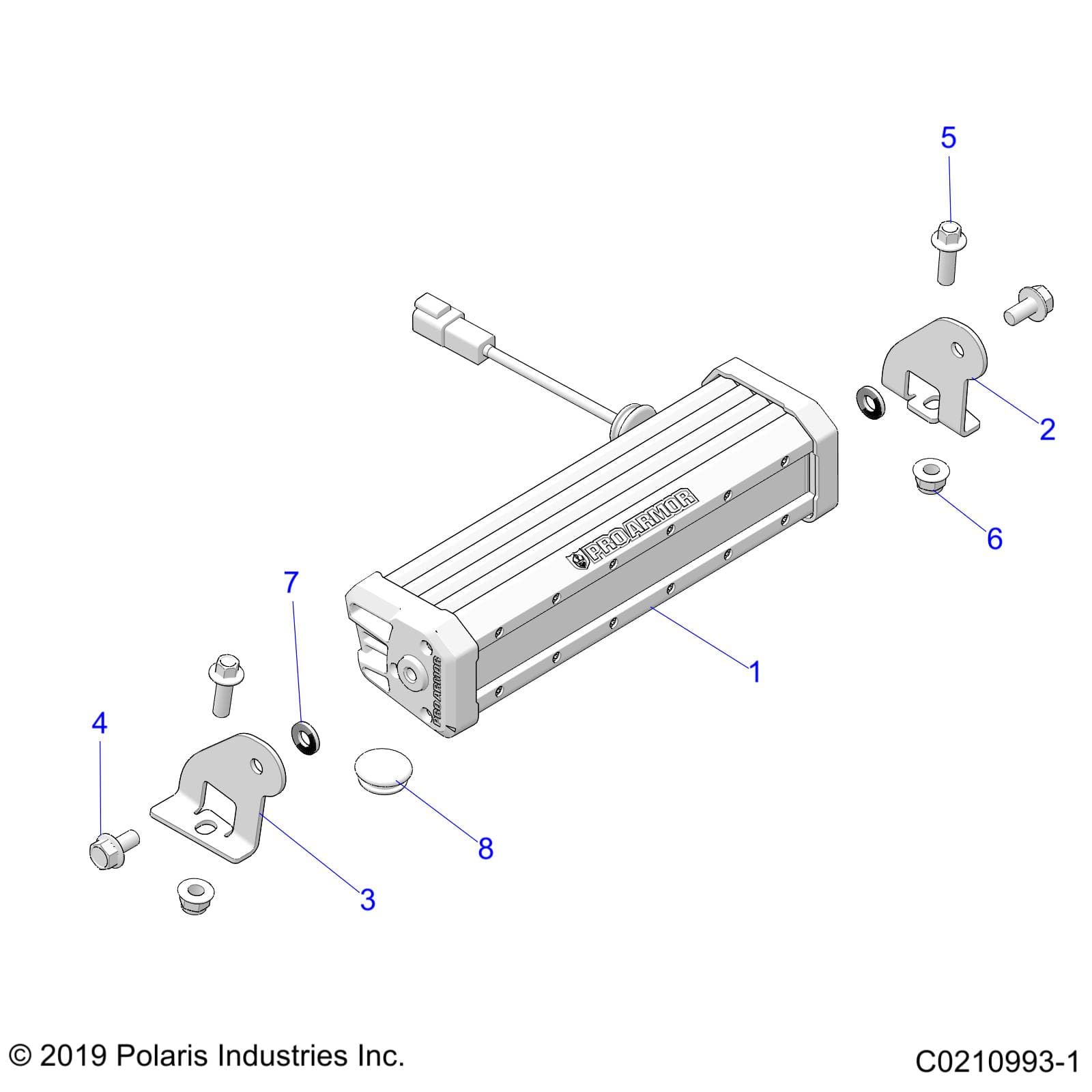 2026 SCRAMBLER XP 1000 S 49S R01 - A26SGE95AB β ELECTRICAL, LIGHTBAR - A26SGE95AB (C0210993-1) diagram