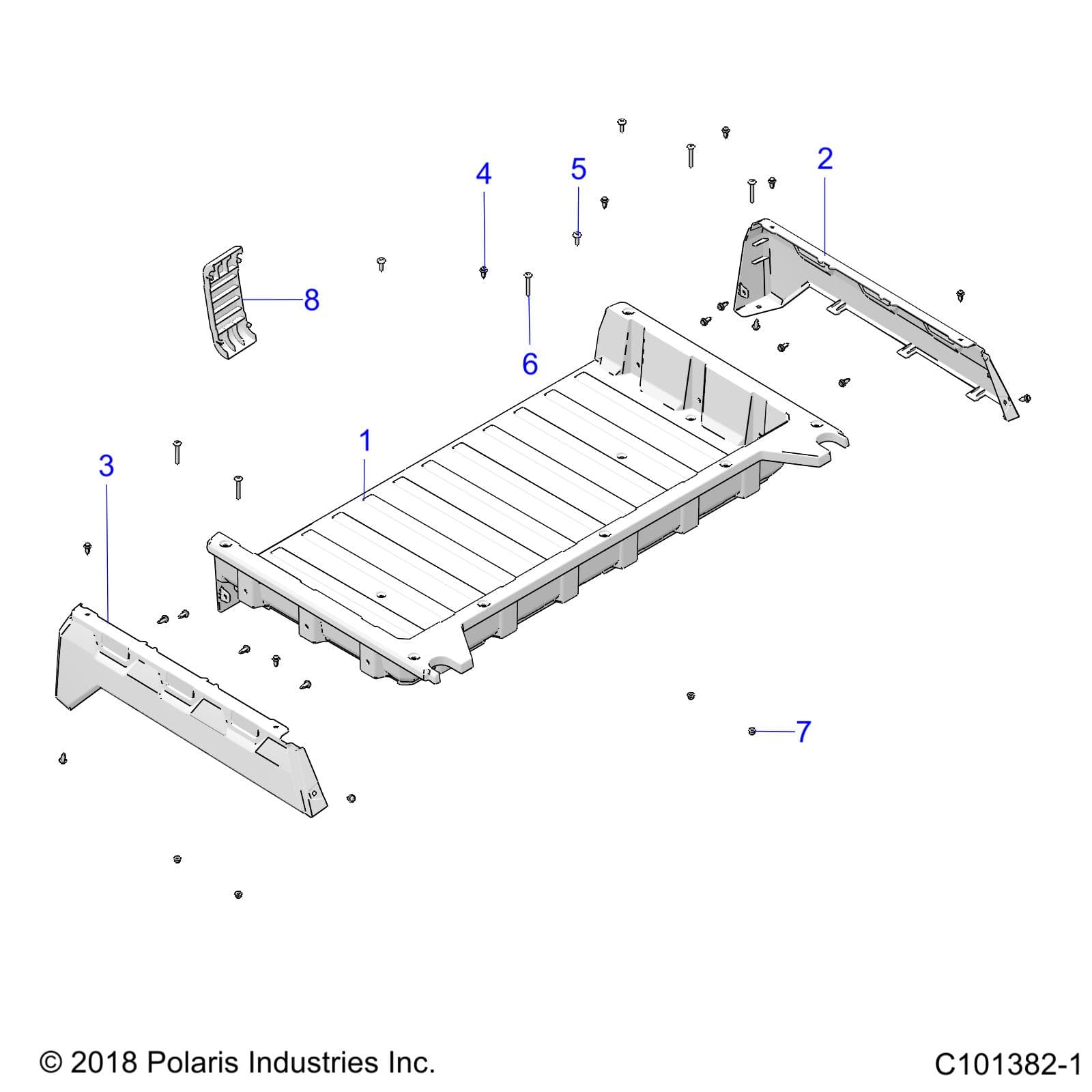 2026 RANGER 150 EFI β BODY, CARGO BOX - R26HZA15A5/B5 (C101382-1) diagram