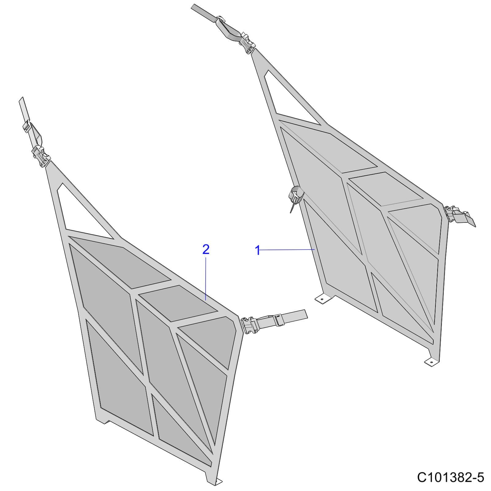 2026 RANGER 150 EFI AU β BODY, SIDE NETS - R26HZA15D5 (C101382-5) diagram