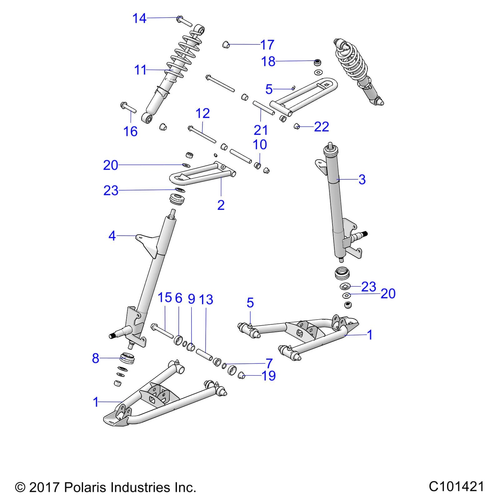 2026 RANGER 150 EFI AU β SUSPENSION, FRONT - R26HZA15D5 (C101421) diagram