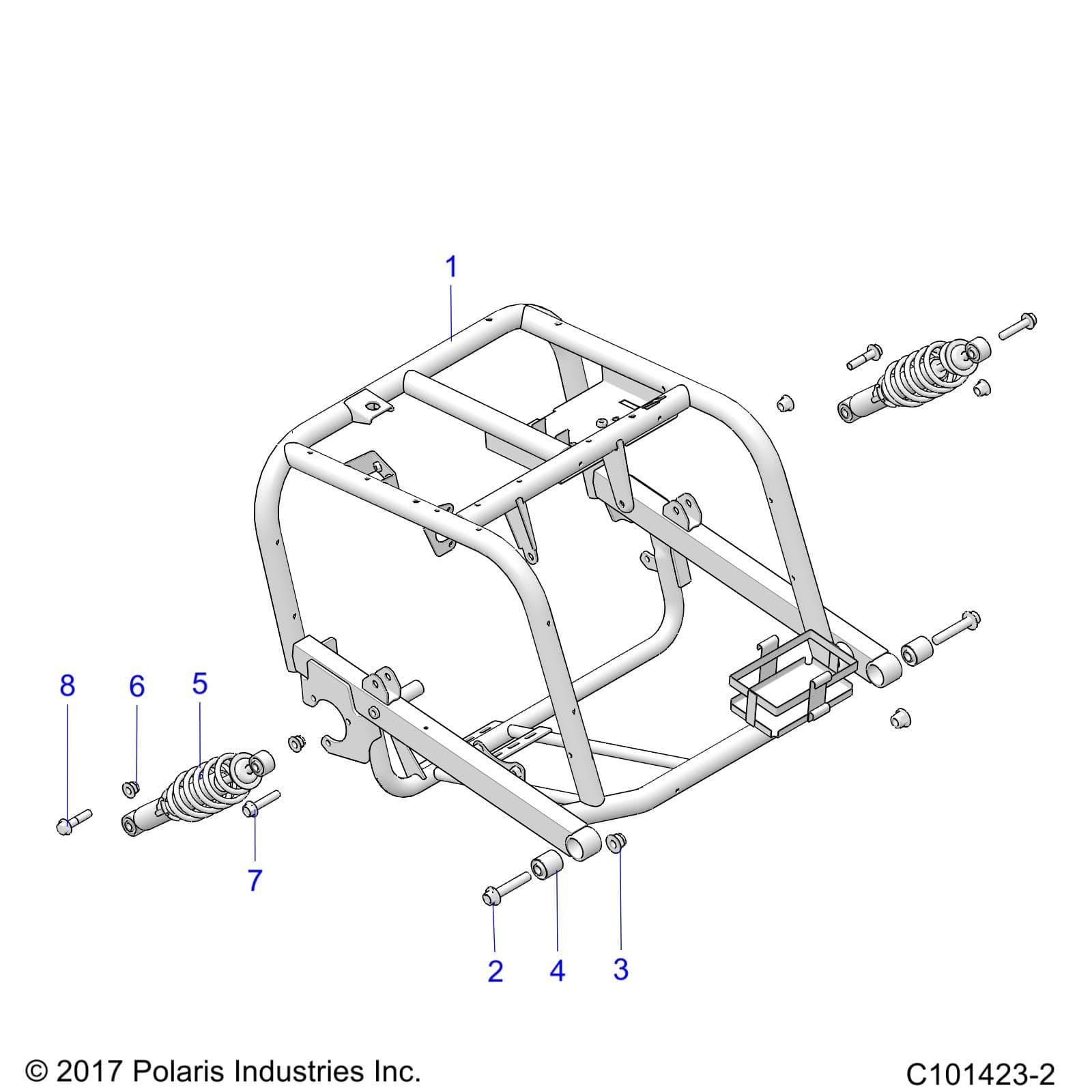 2026 RANGER 150 EFI β SUSPENSION, REAR SWING ARM - R26HZA15A5/B5 (101423-2) diagram