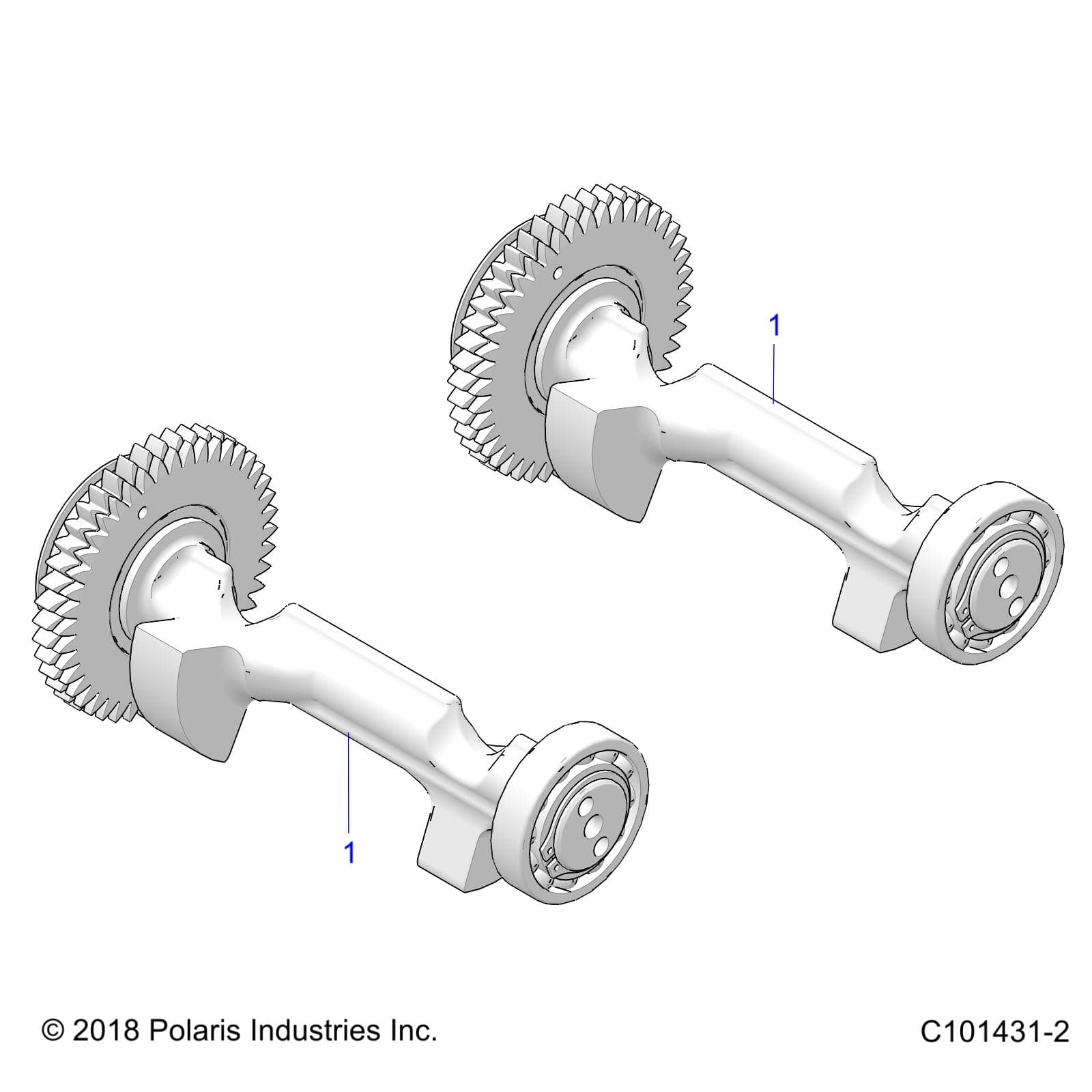 2026 SPORTSMAN 850 48" R02 - A26SXA85A1 β ENGINE, BALANCE SHAFT - A26SXA85A1 (C101431-2) diagram