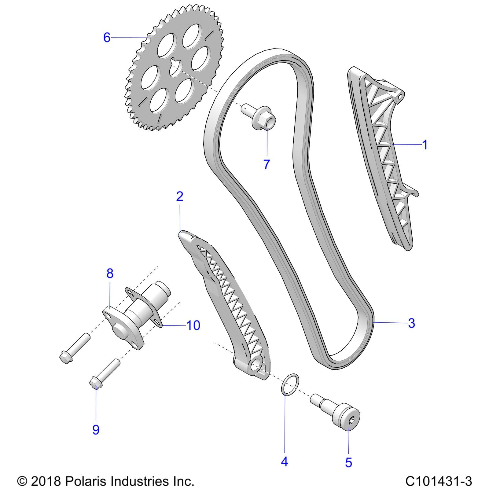 2026 SPORTSMAN TOURING 850 48" R02 - A26SYE85AL β ENGINE, CAM CHAIN - A26SYE85AL (C101431-3) diagram