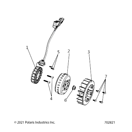 2026 RZR 200 EVAP β ENGINE, STATOR and FLYWHEEL - Z26HCA18A4/A7/B4/B7 (702821) diagram