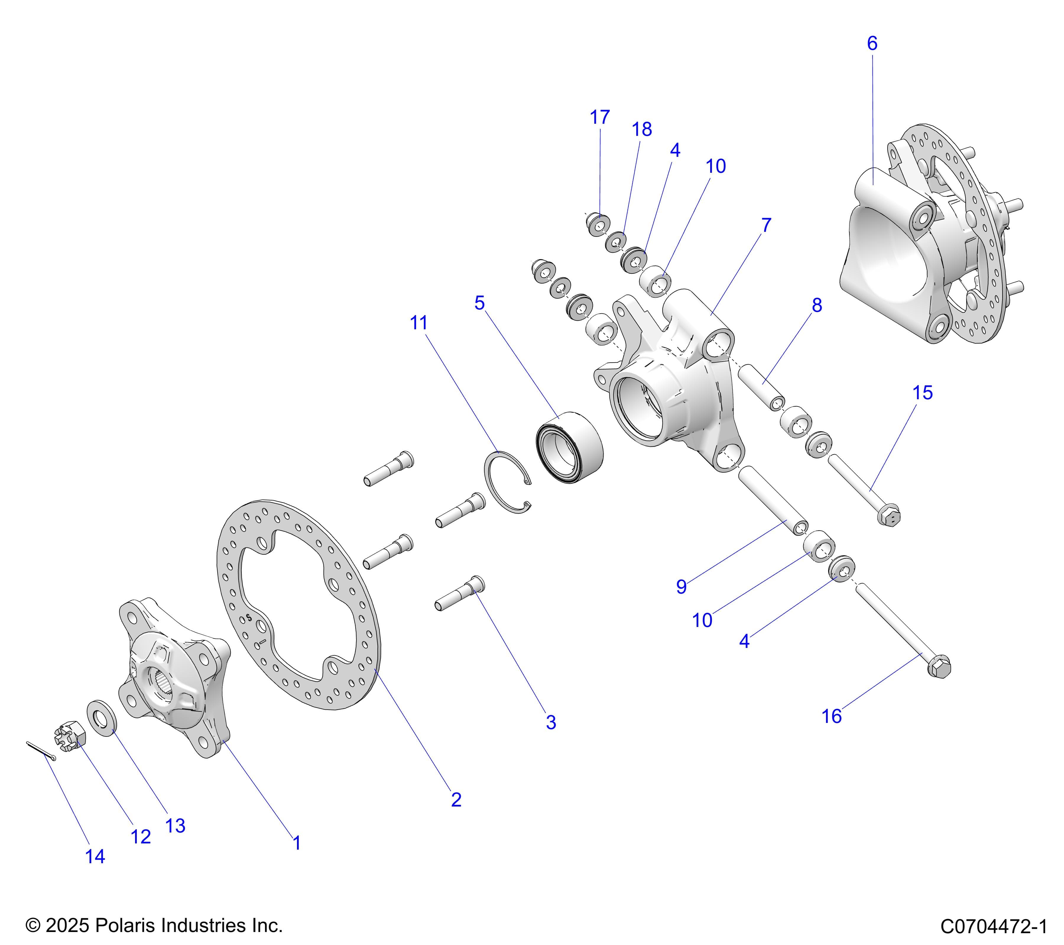 2026 GENERAL XP4 1000 PREMIUM β SUSPENSION, REAR CARRIER diagram