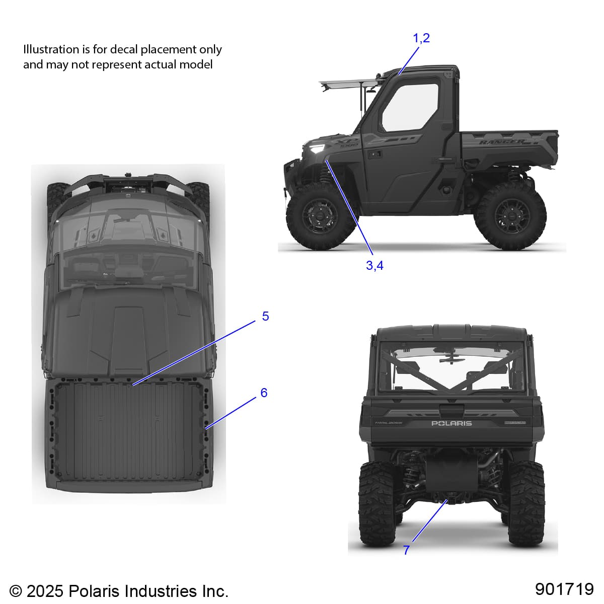 2026 RANGER 1000 XP NSTR ULTIMATE TRAIL BOSS β BODY, DECAL, GENERAL - R26RRV99AK diagram