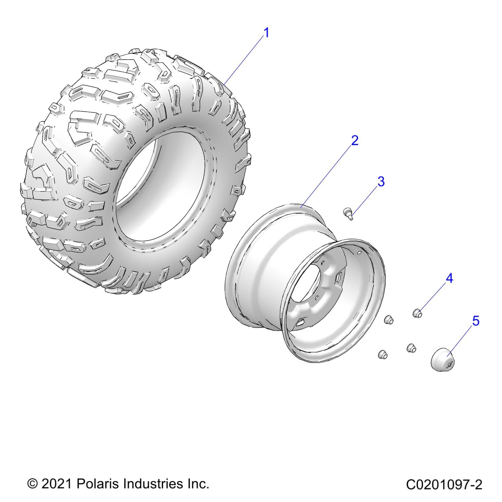 2026 RZR 200 AU β WHEELS, REAR - Z26HCA18D4 (C0201097-2) diagram