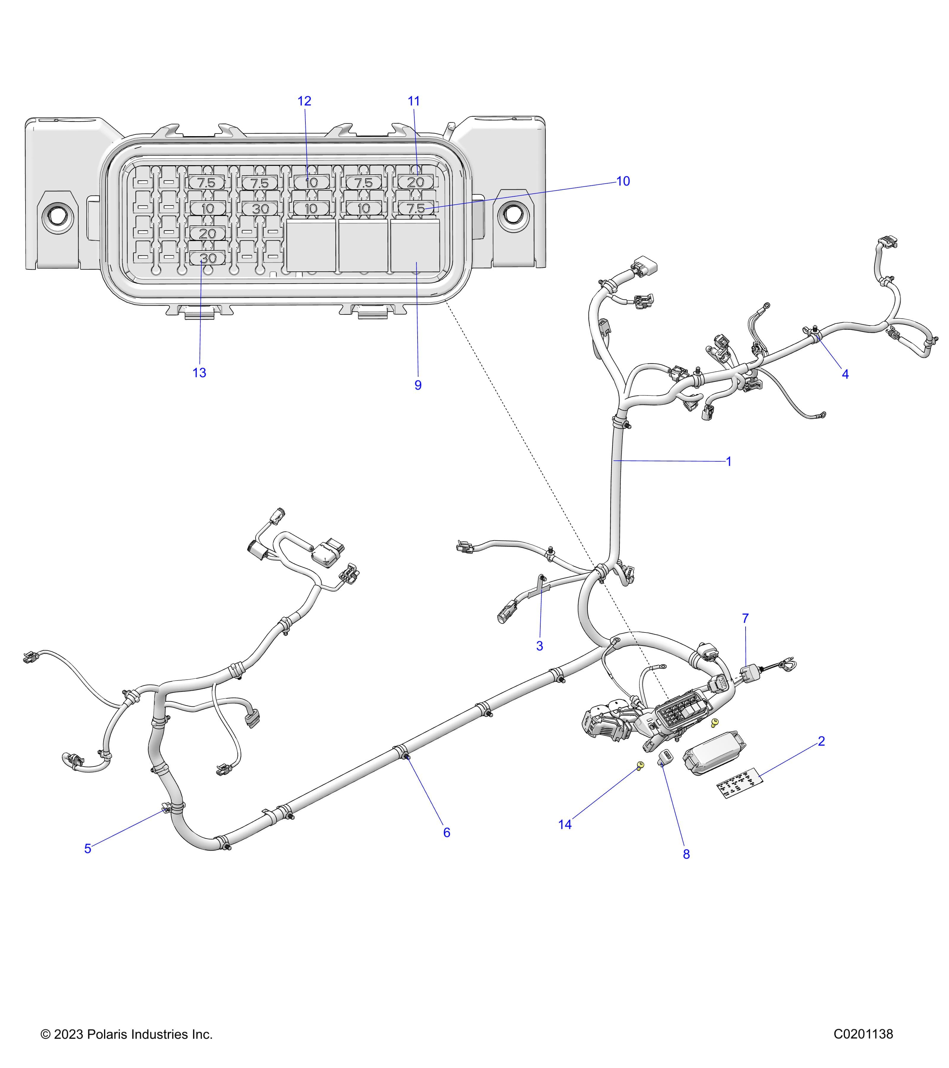 2026 RZR 200 EVAP β ELECTRICAL, WIRE HARNESS - Z26HCA18A4/A7/B4/B7 (C0201138) diagram