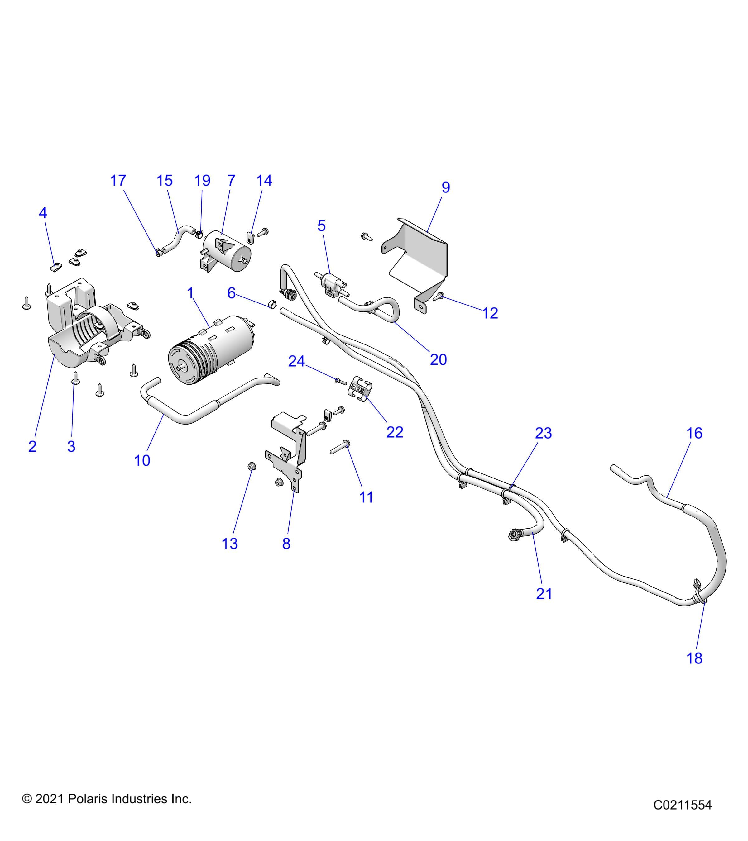 2026 SPORTSMAN 570 EPS PREM 40th β FUEL SYSTEM, FUEL TANK EVAP SYSTEM. - A26SEZ57BB (C0211554) diagram