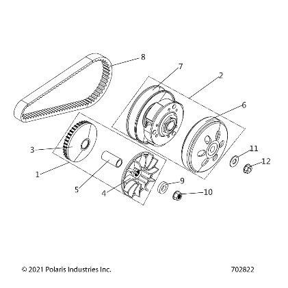 2026 RZR 200 AU — DRIVE TRAIN, PRIMARY CLUTCH - Z26HCA18D4 (702822) diagram