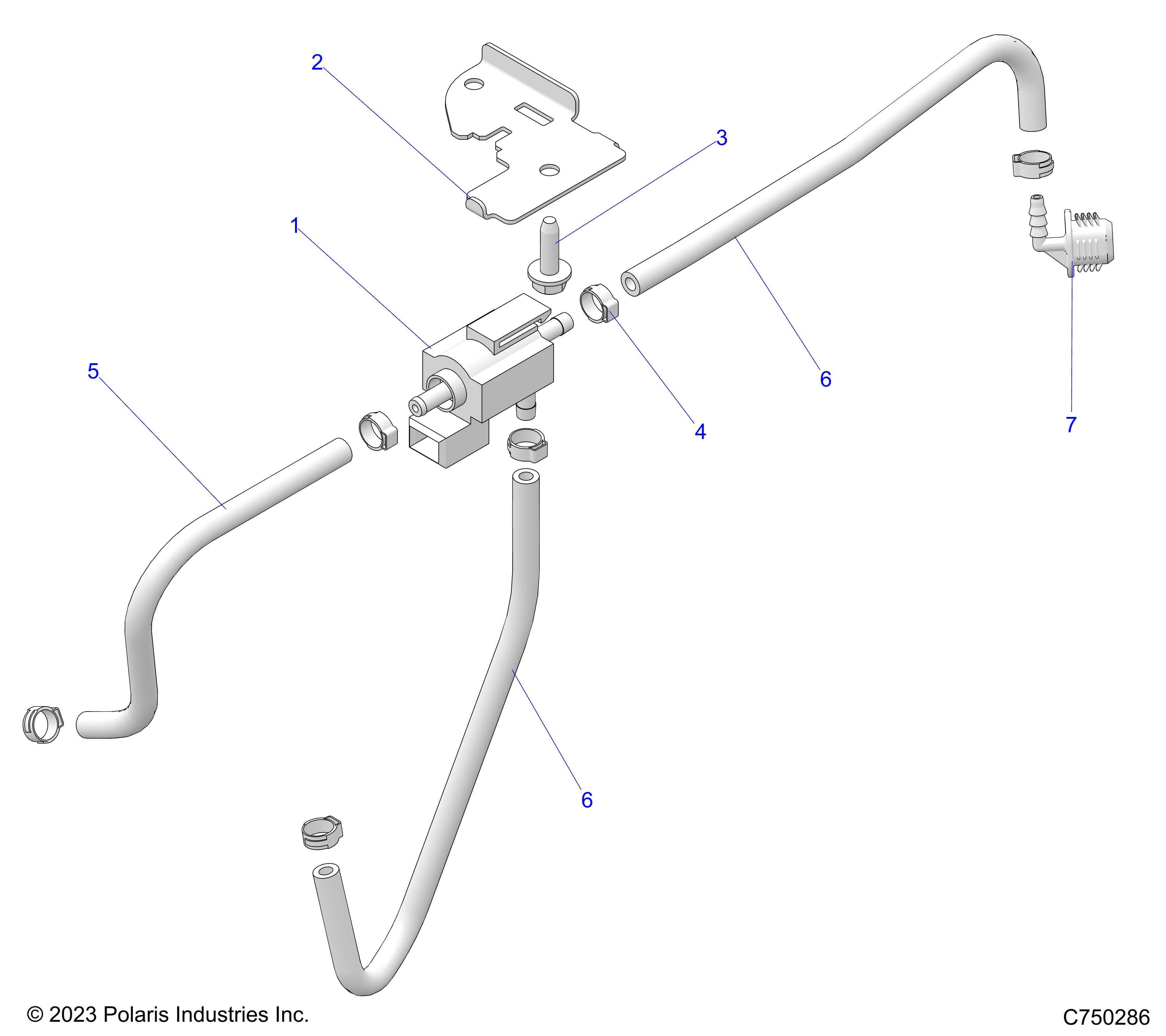 2026 RZR PRO S4 SPORT β ENGINE, TURBO BOOST VALVE - Z26S4E92A4/B4/A6/B6 (C750286) diagram