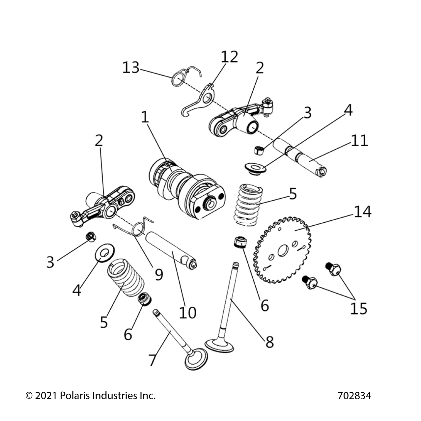 2026 RZR 200 AU β ENGINE, VALVETRAIN - Z26HCA18D4 (702834) diagram