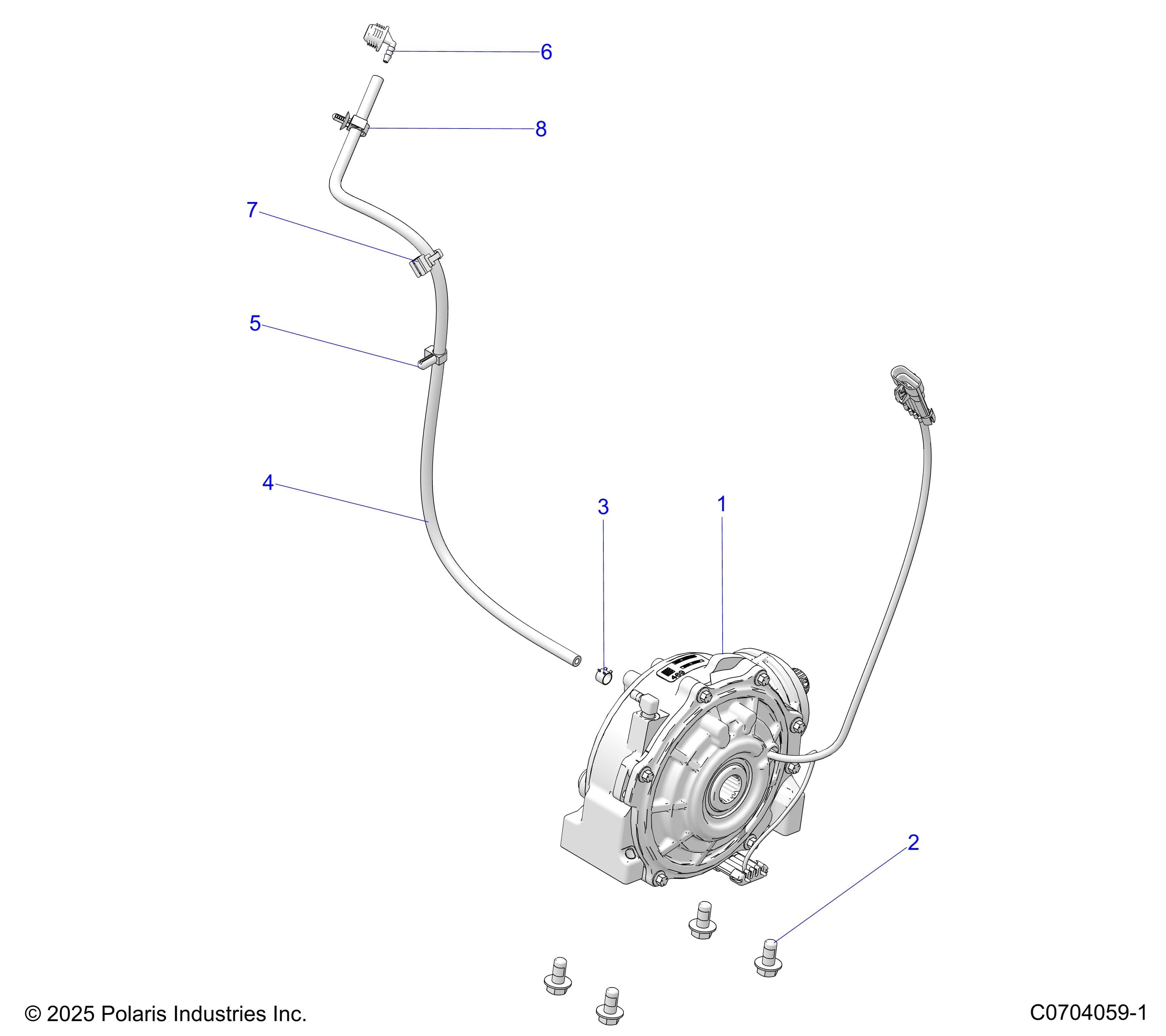 2026 GENERAL 1000 PREMIUM β DRIVE TRAIN, FRONT GEARCASE MOUNTING diagram