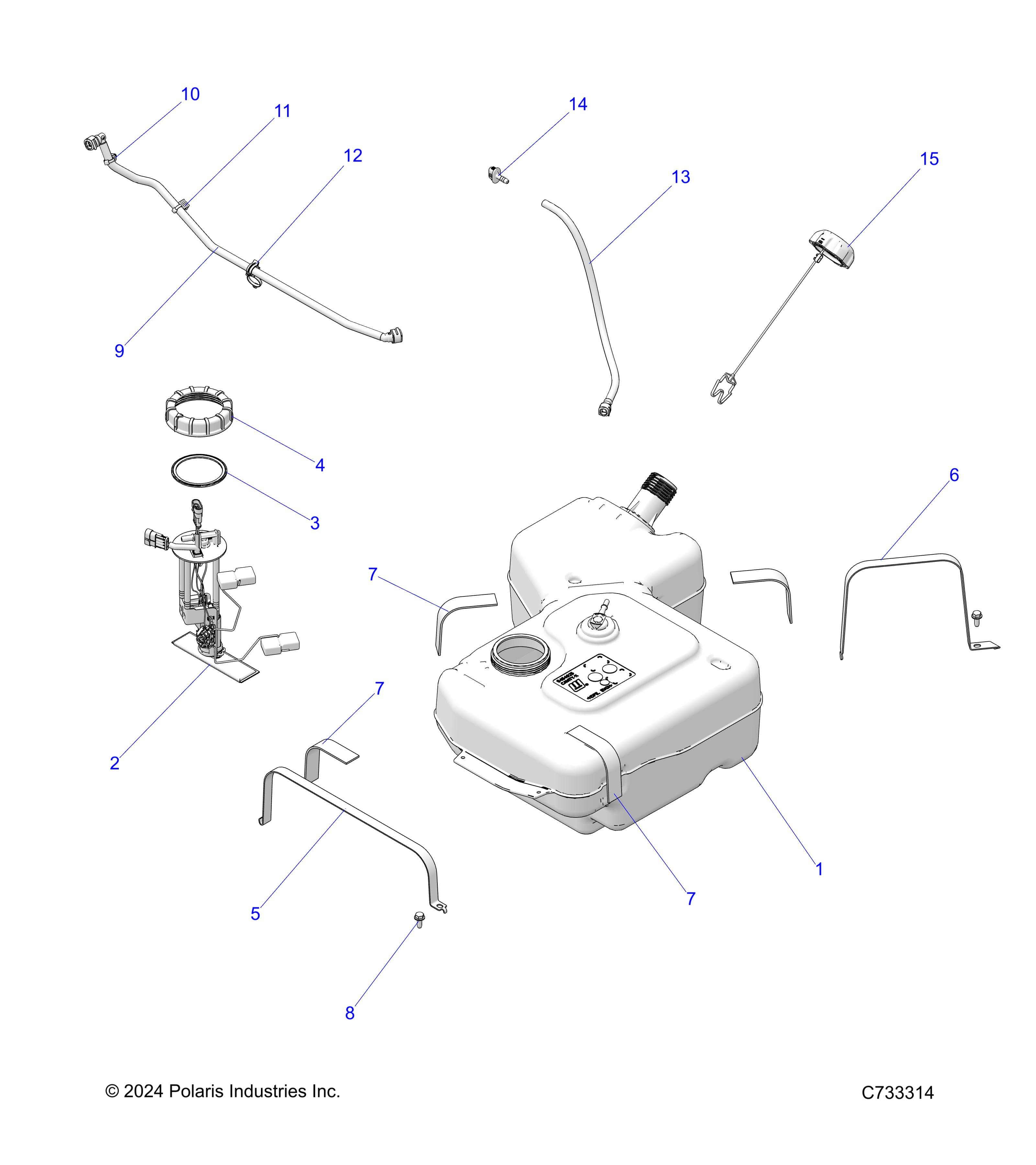 2026 RANGER 1000 CREW NON EPS β FUEL, SYSTEM - R26T6A99A1/B1 (C733314) diagram