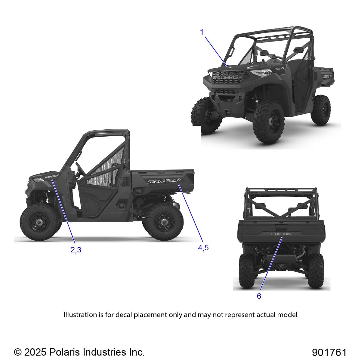 2026 RANGER 1000 NON EPS β BODY, DECALS, GRAPHICS - R26TAA99A1/B1 (901761) diagram