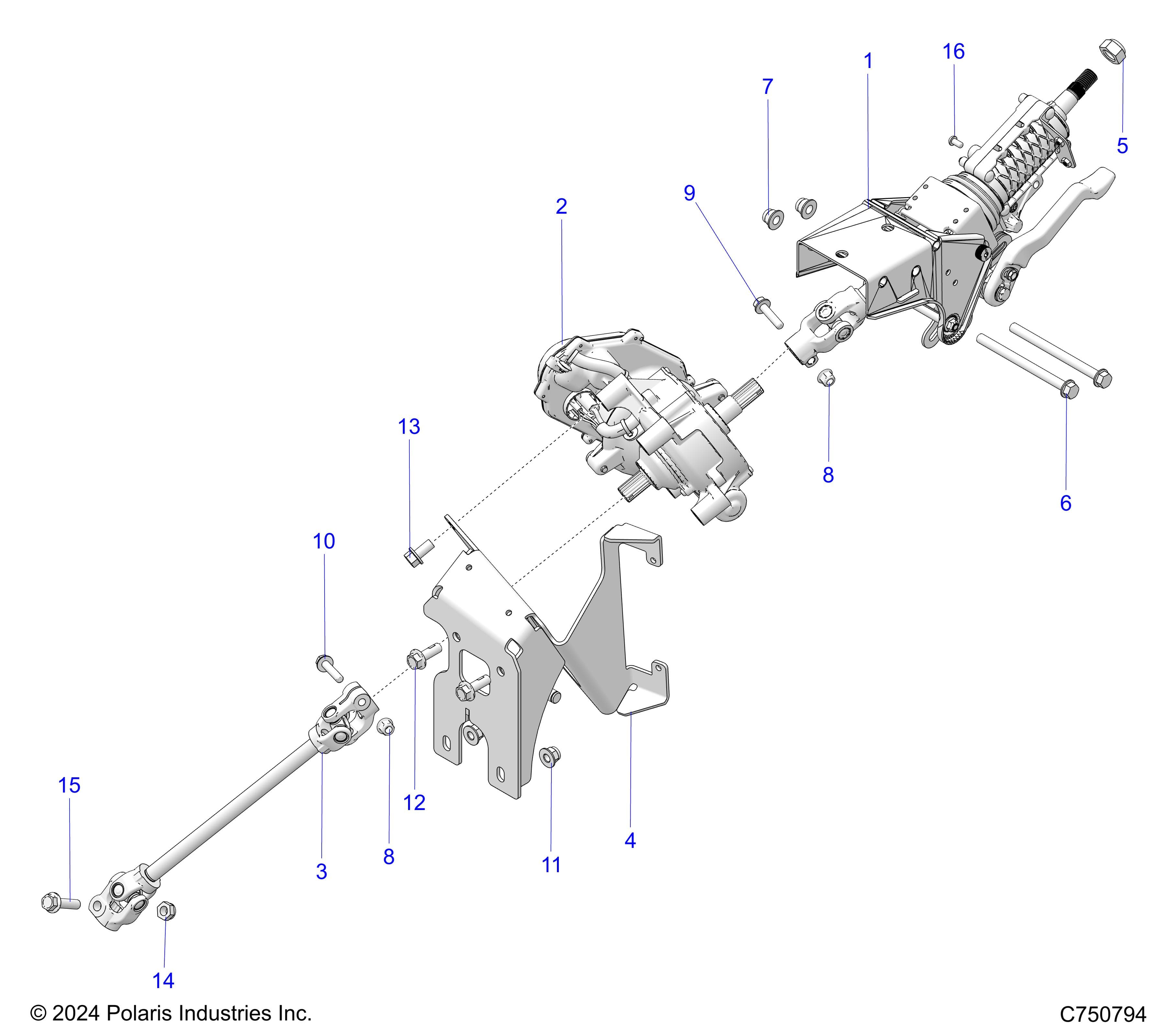 2026 RZR PRO XP ULTIMATE β STEERING, STEERING ASM - Z26XPD92AN/BN/AH/BH (C750794) diagram