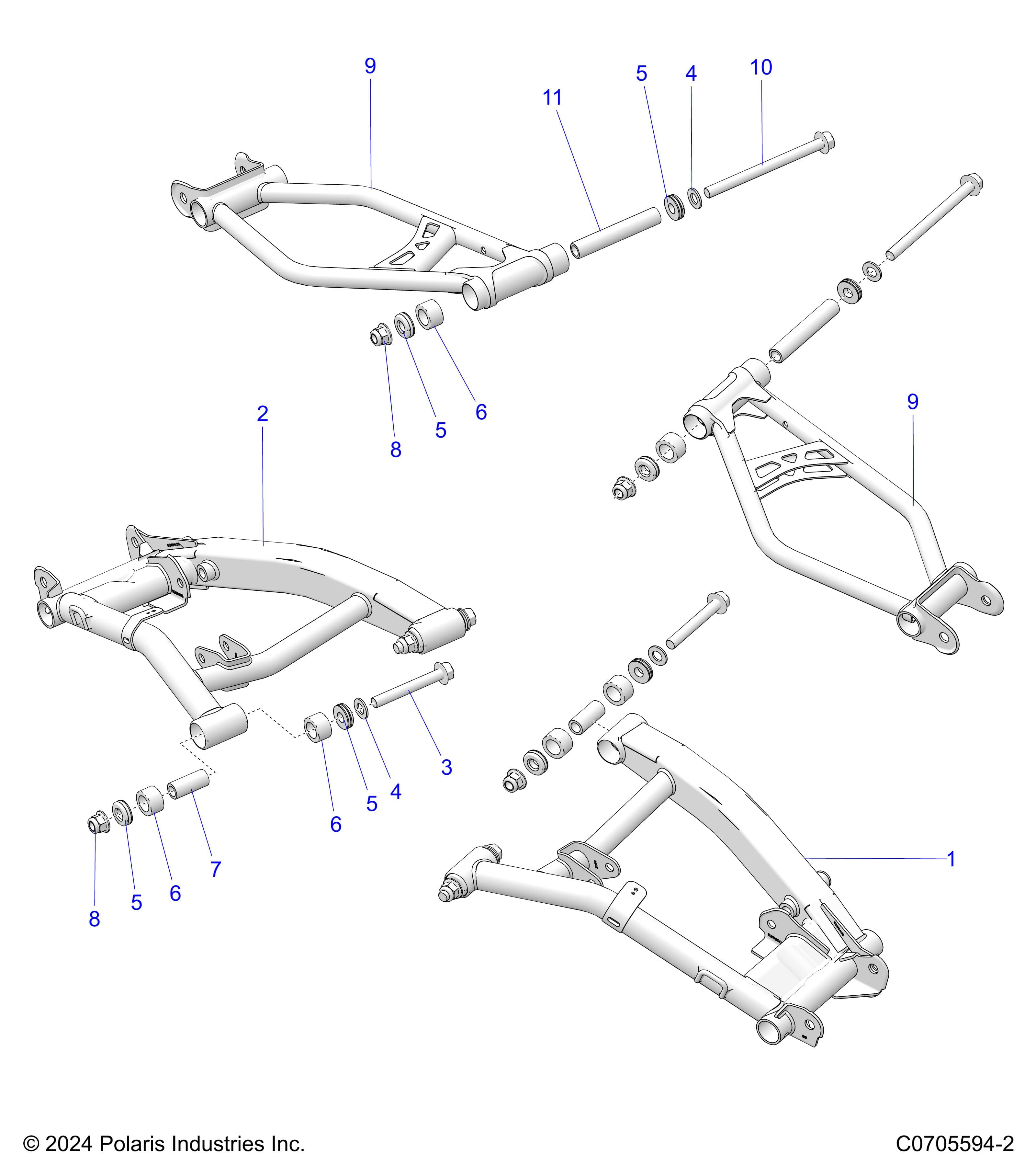 2026 POLARIS XPEDITION ADV NORTHSTAR β SUSPENSION, REAR CONTROL ARMS diagram