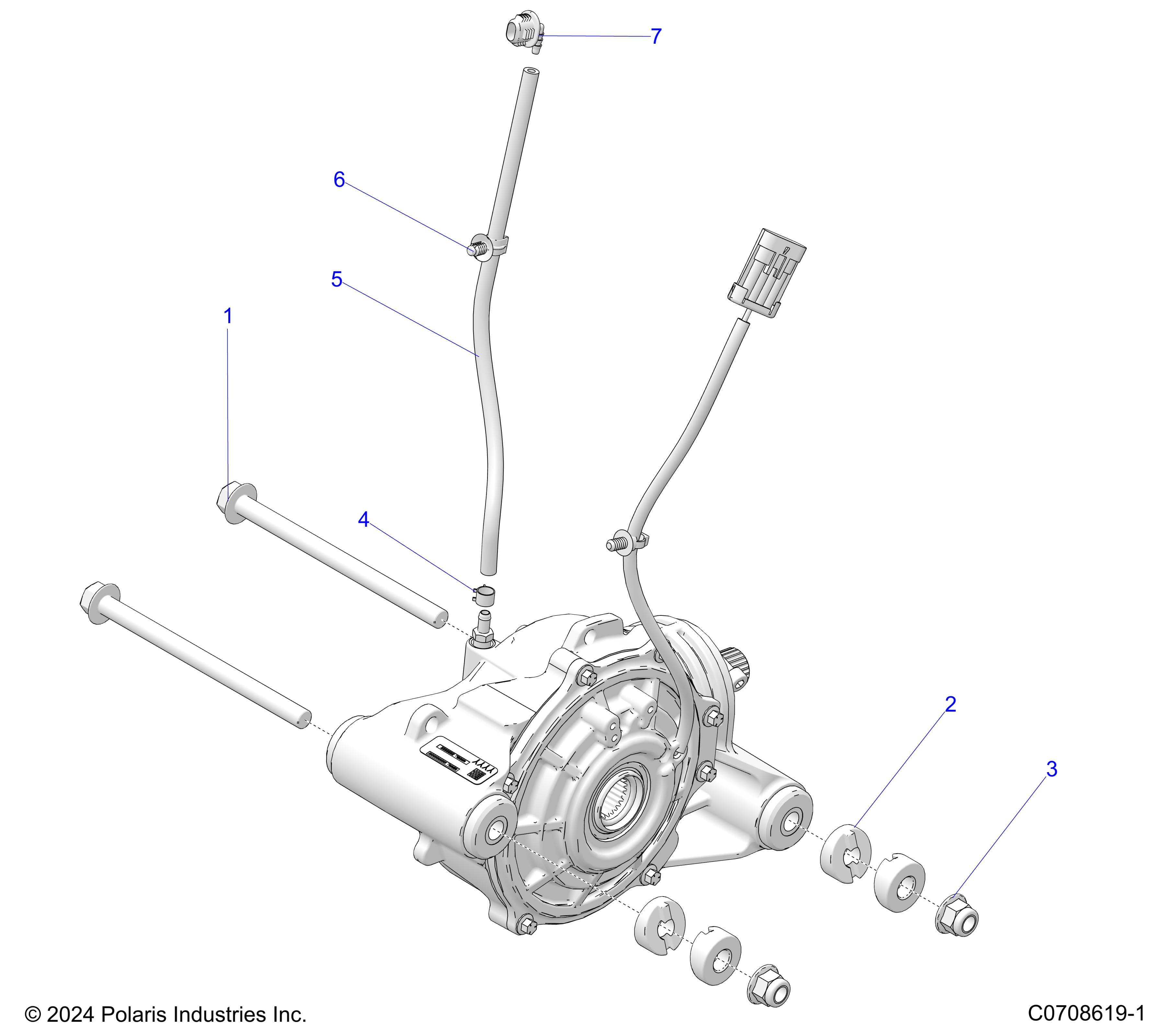 2026 POLARIS XPEDITION ADV 5 NORTHSTAR β DRIVE TRAIN, FRONT GEARCASE MOUNTING diagram