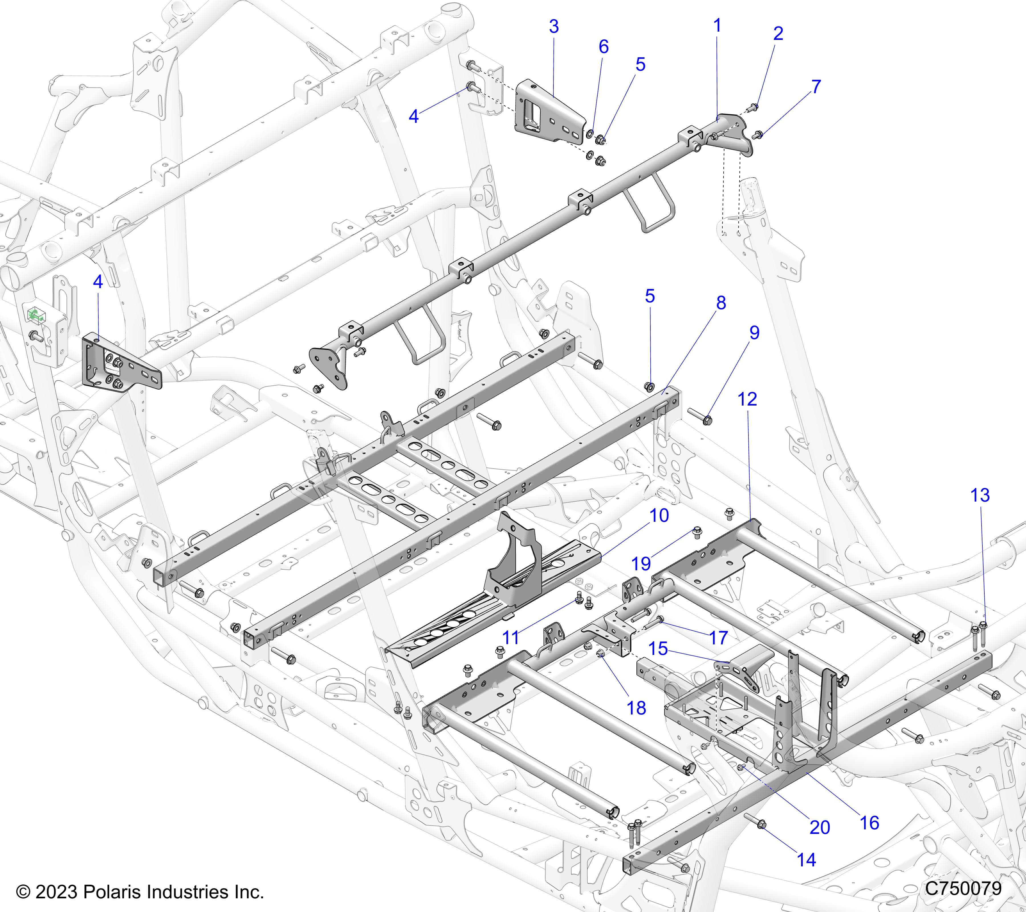 2026 RZR PRO R4 LE β CHASSIS, MOUNTING AND BRACKETS - Z26R4P2KBL (C750079) diagram