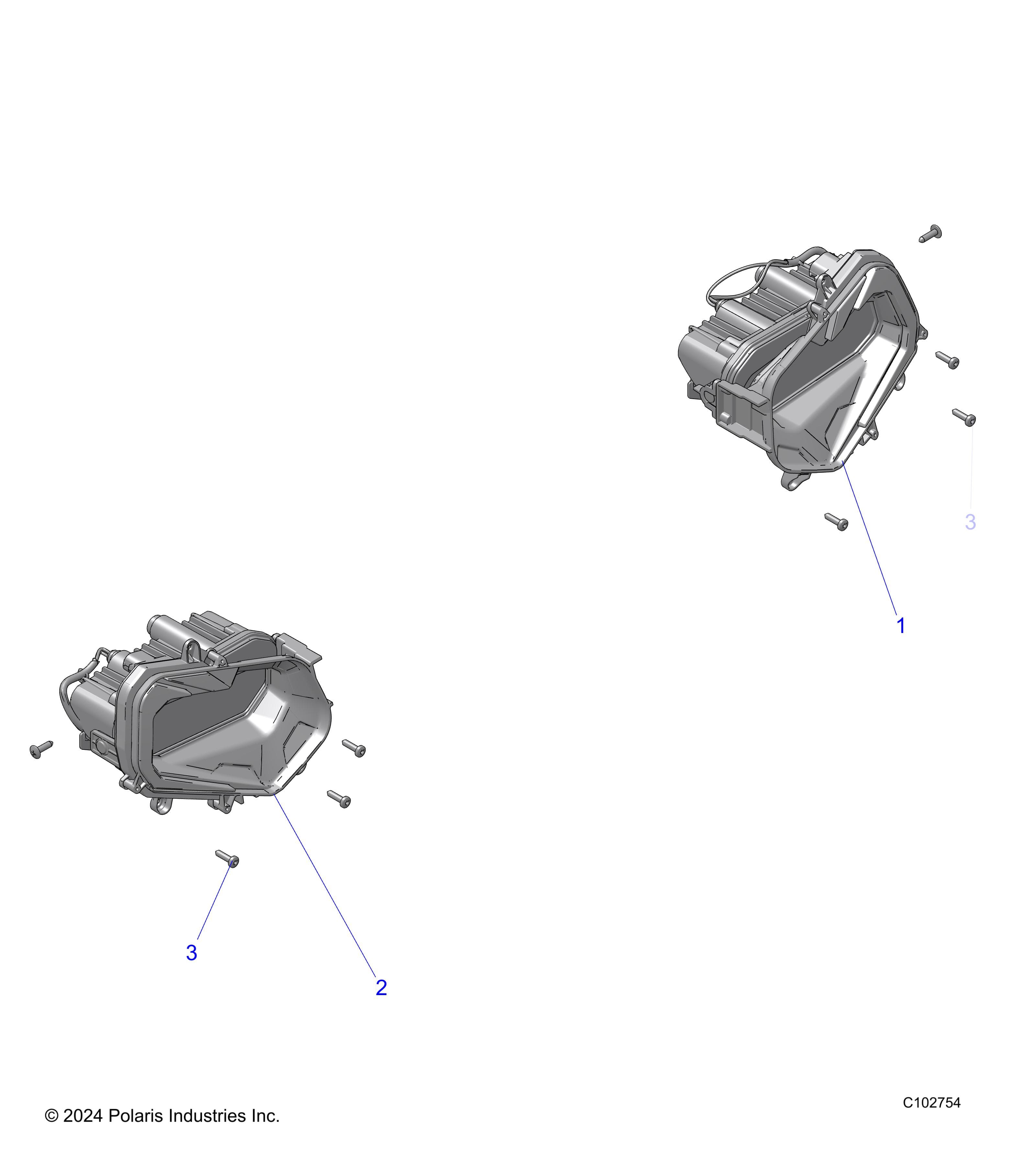 2026 SCRAMBLER 850 48" R02 - A26SVA85A4 β ELECTRICAL, HEADLIGHTS - A26SVA85A4 (C102754) diagram