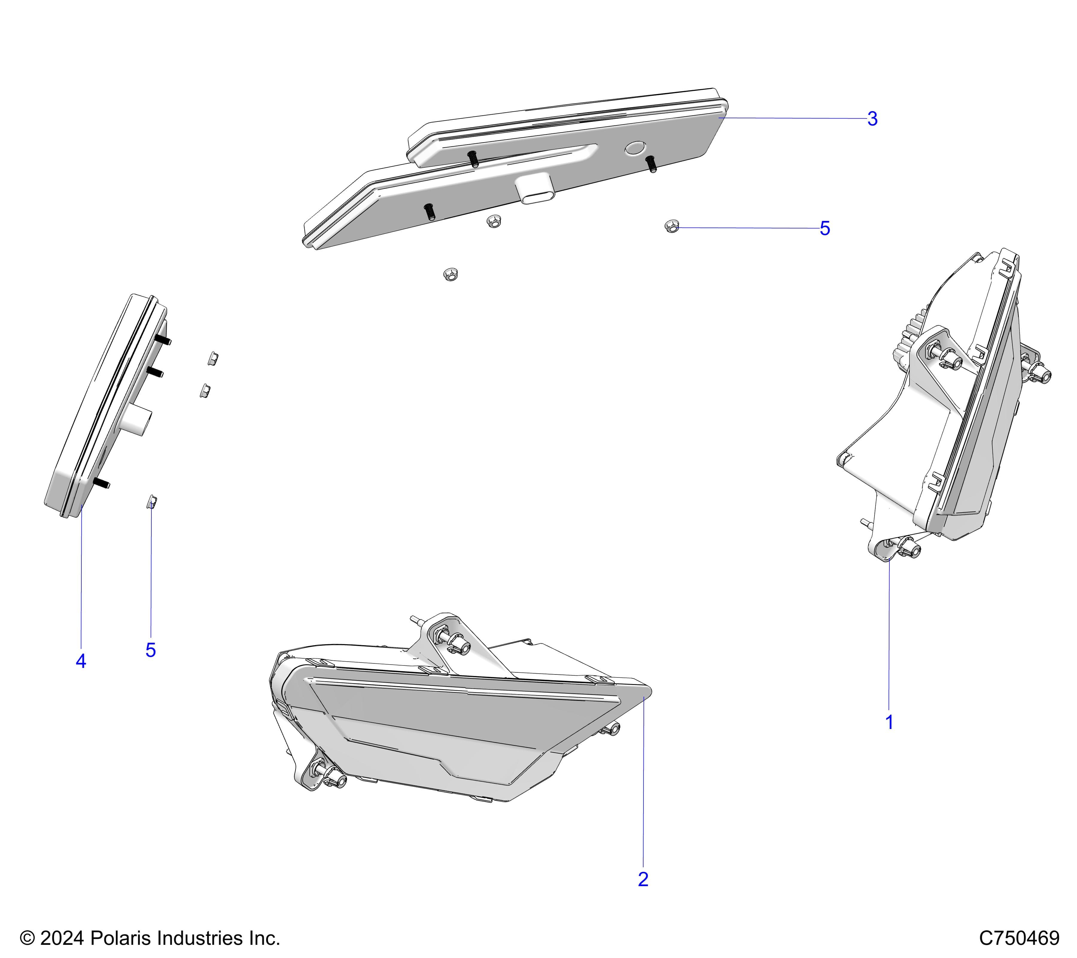 2026 RZR PRO S4 SPORT β ELECTRICAL, HEADLIGHTS AND TAILLIGHTS - Z26S4E92A4/B4/A6/B6 (C750469) diagram