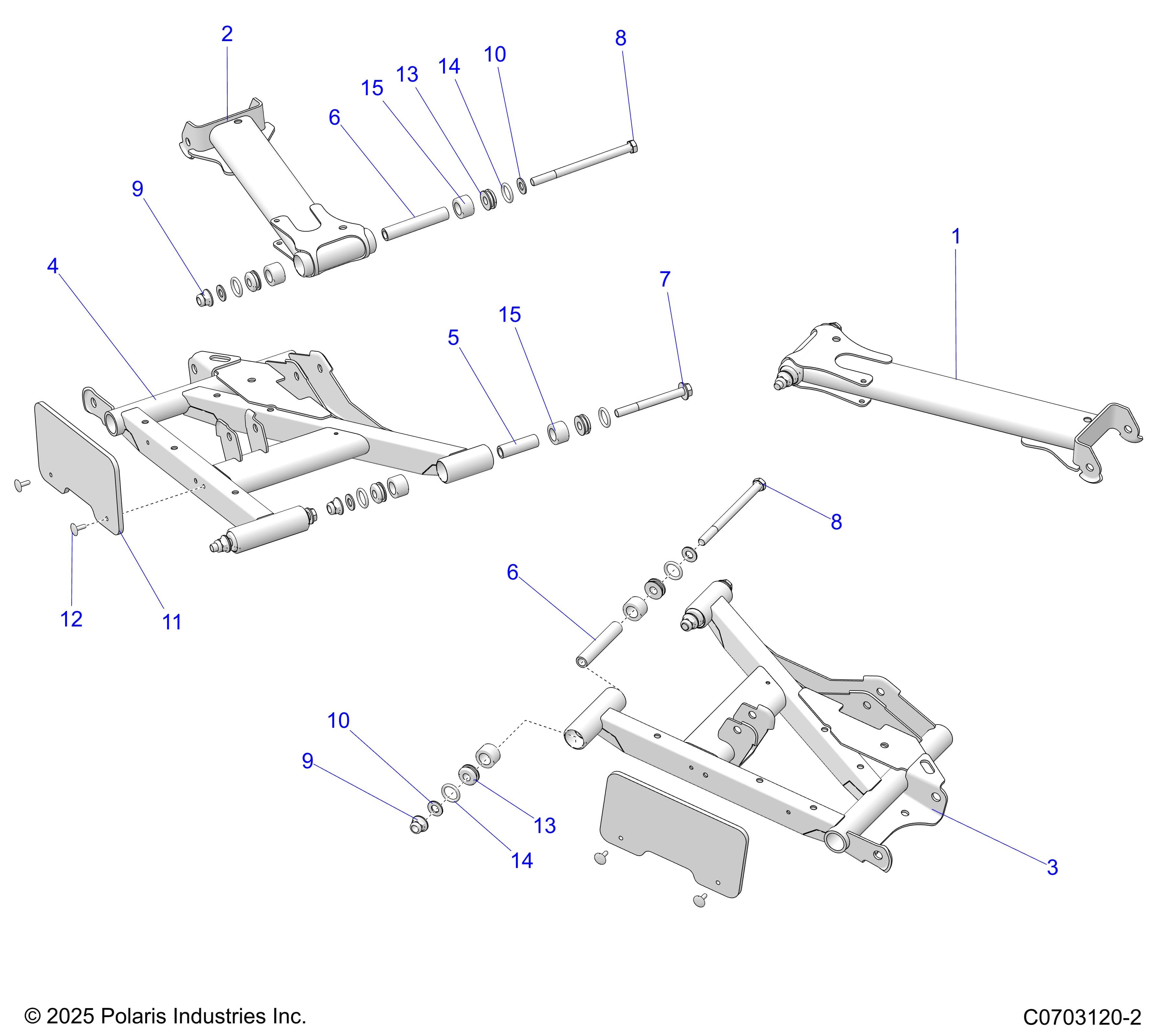 2026 GENERAL 1000 PREMIUM β SUSPENSION, REAR CONTROL ARMS diagram