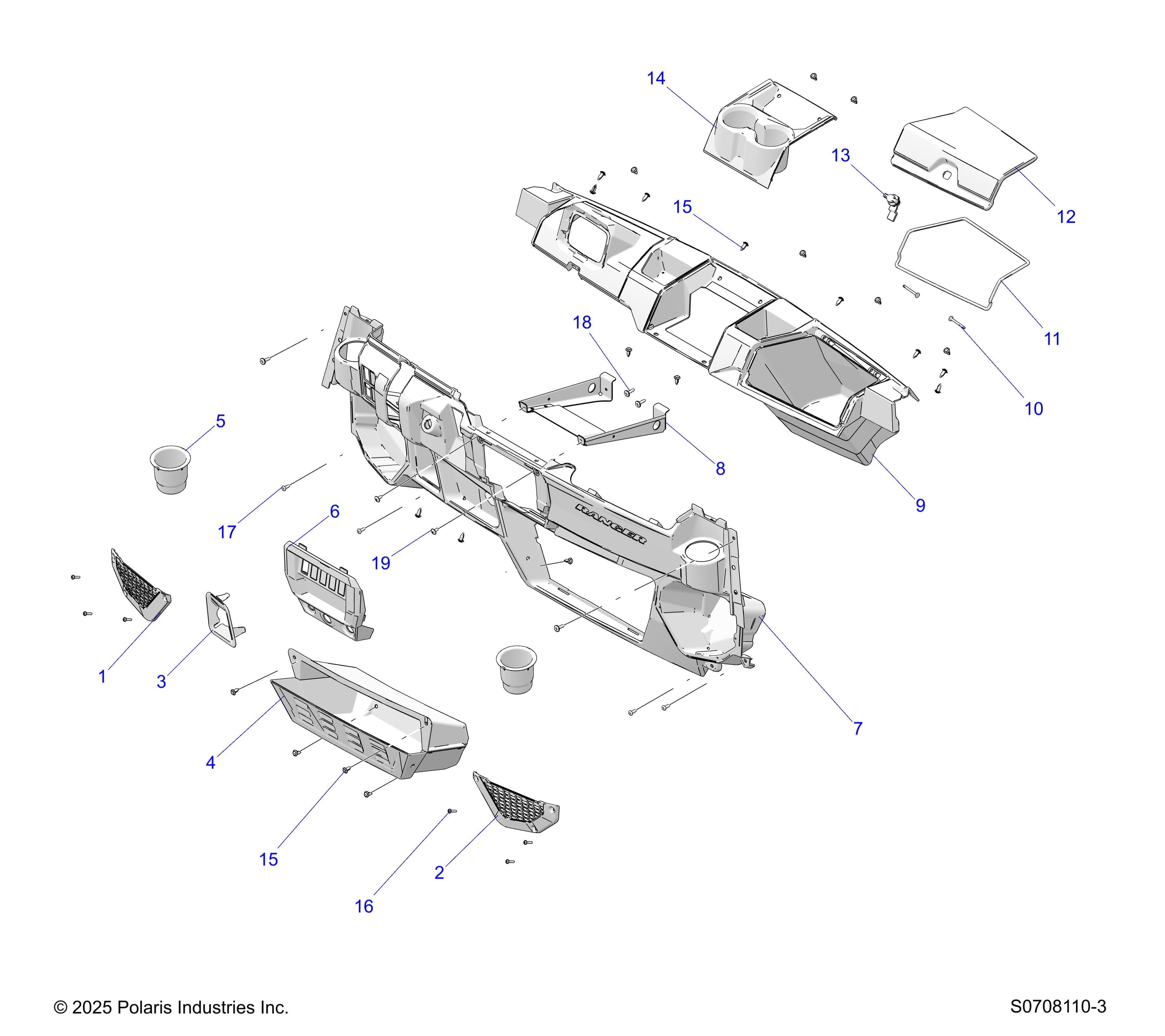 2026 RANGER 1000 EPS β BODY, DASH PREMIUM UNITS diagram