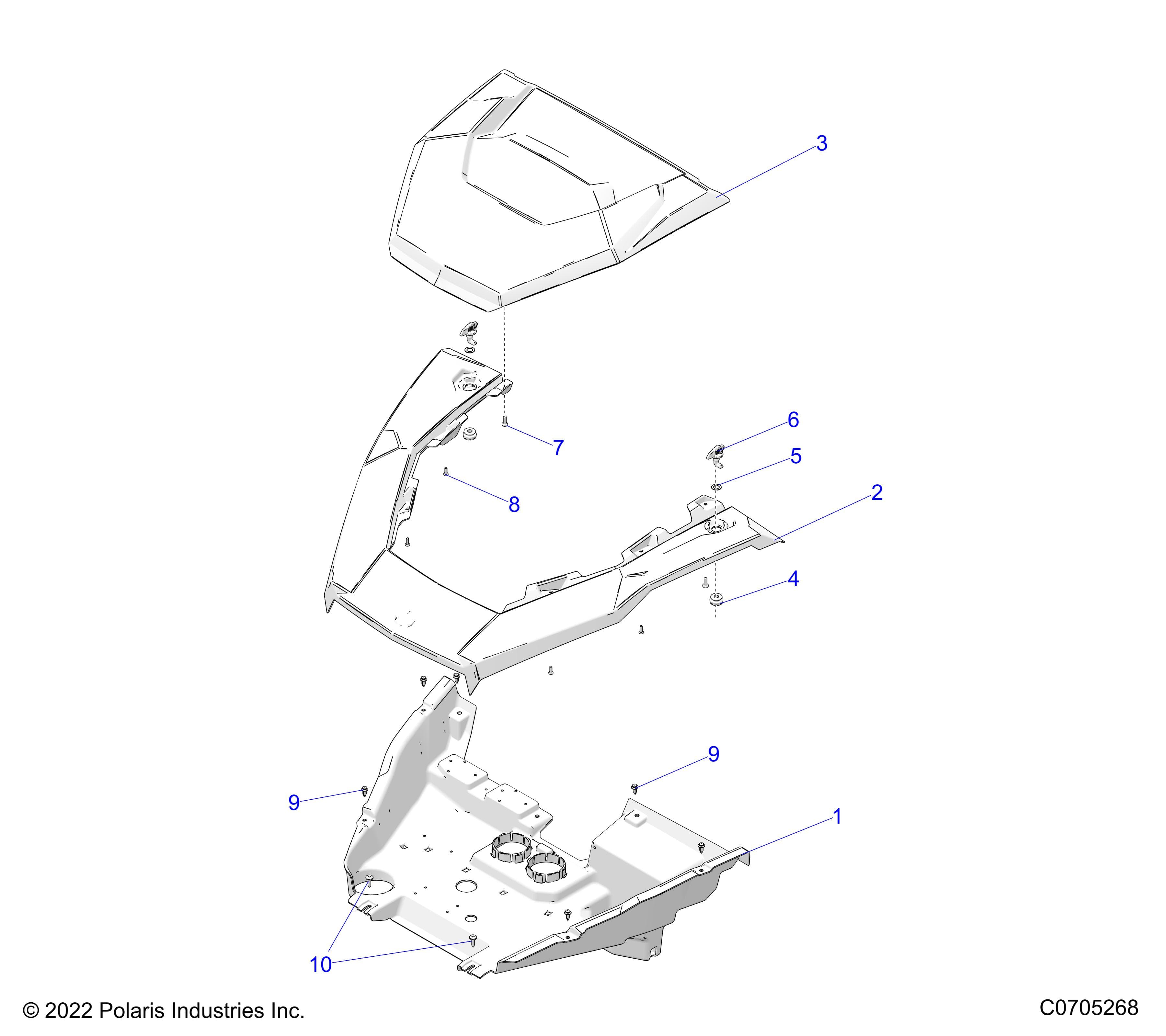 2026 GENERAL XP 1000 ULTIMATE β BODY, HOOD diagram