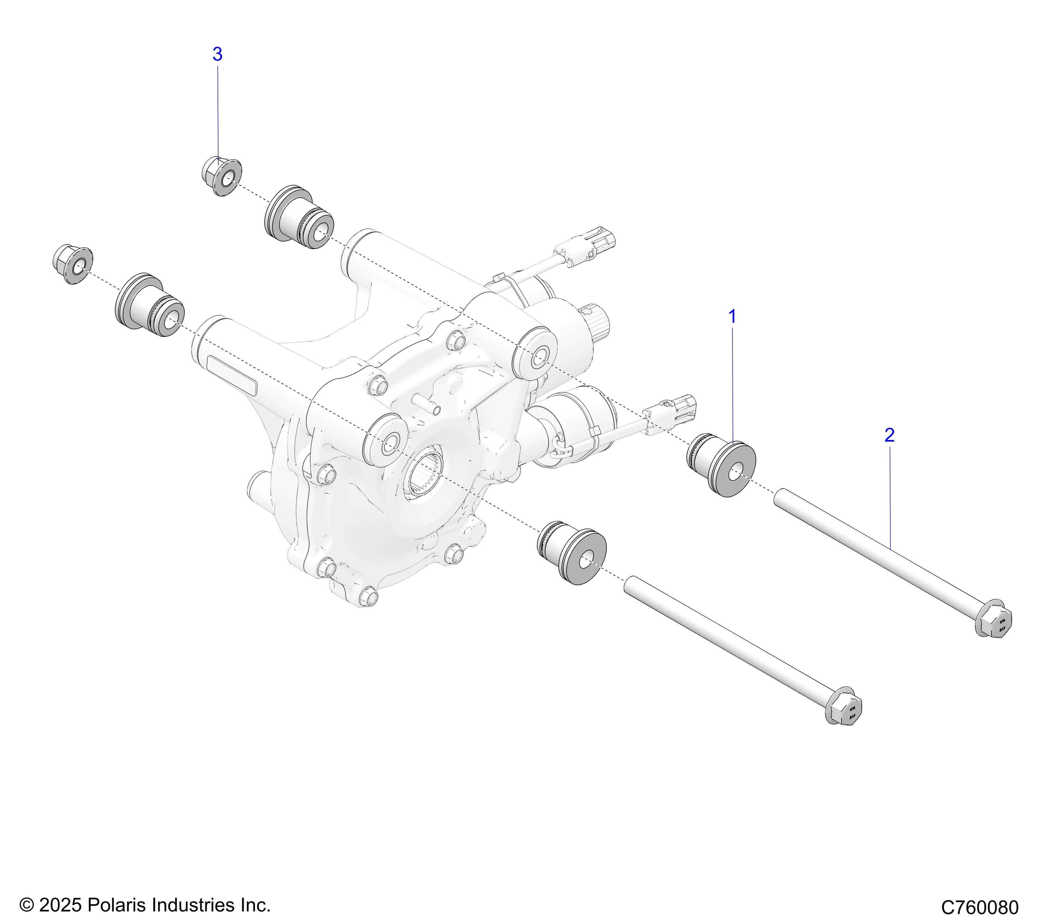 2026 RZR PRO R RACE β DRIVE TRAIN, GEARCASE MOUNTING, FRONT - Z26RRE2KAL (C760080) diagram