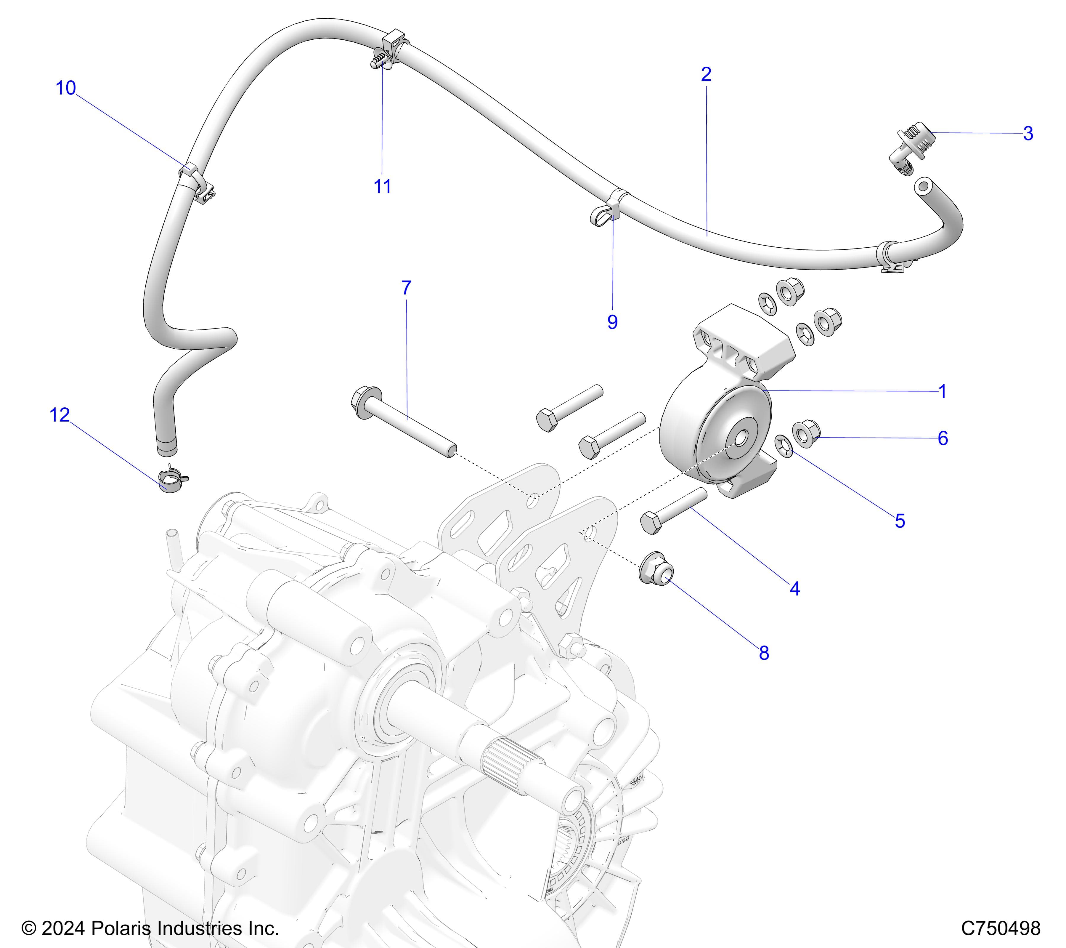 2026 RZR PRO S ULTIMATE β DRIVE TRAIN, MAIN GEARCASE MOUNTING - Z26SPD92AN/AH/BN/BH (C750498) diagram