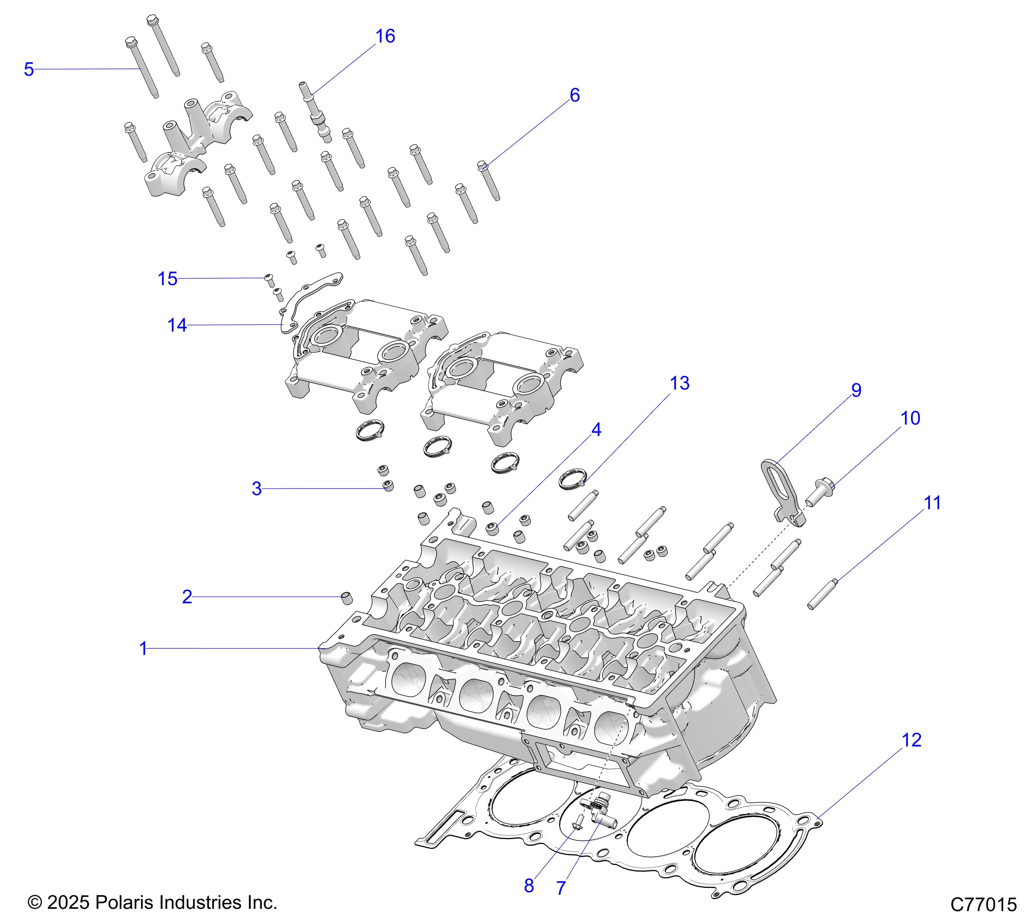 2026 RZR PRO R RACE β ENGINE, CYLINDER HEAD - Z26RRE2KAL (C77015) diagram