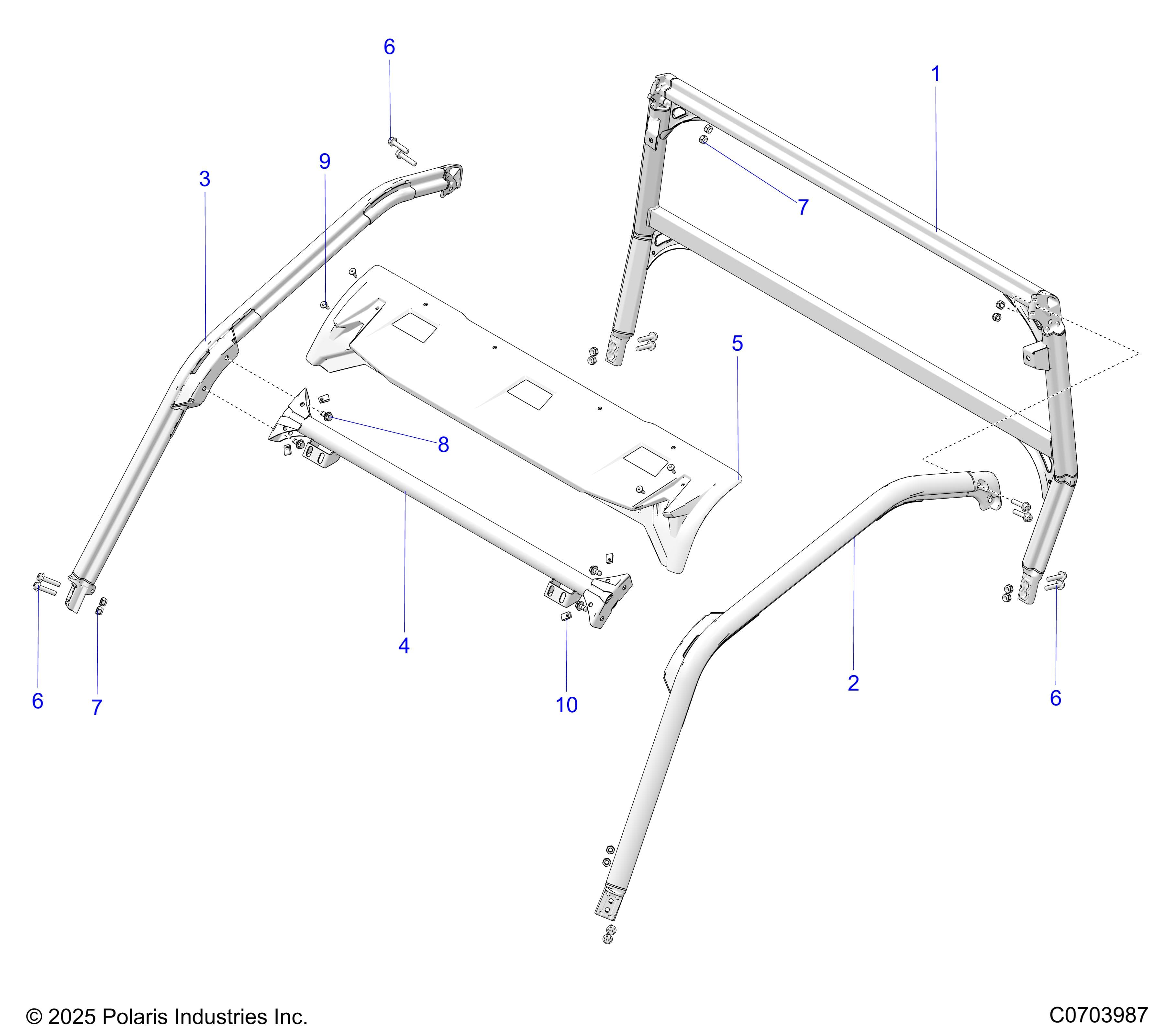 2026 GENERAL 1000 PREMIUM β CHASSIS, CAB FRAME diagram
