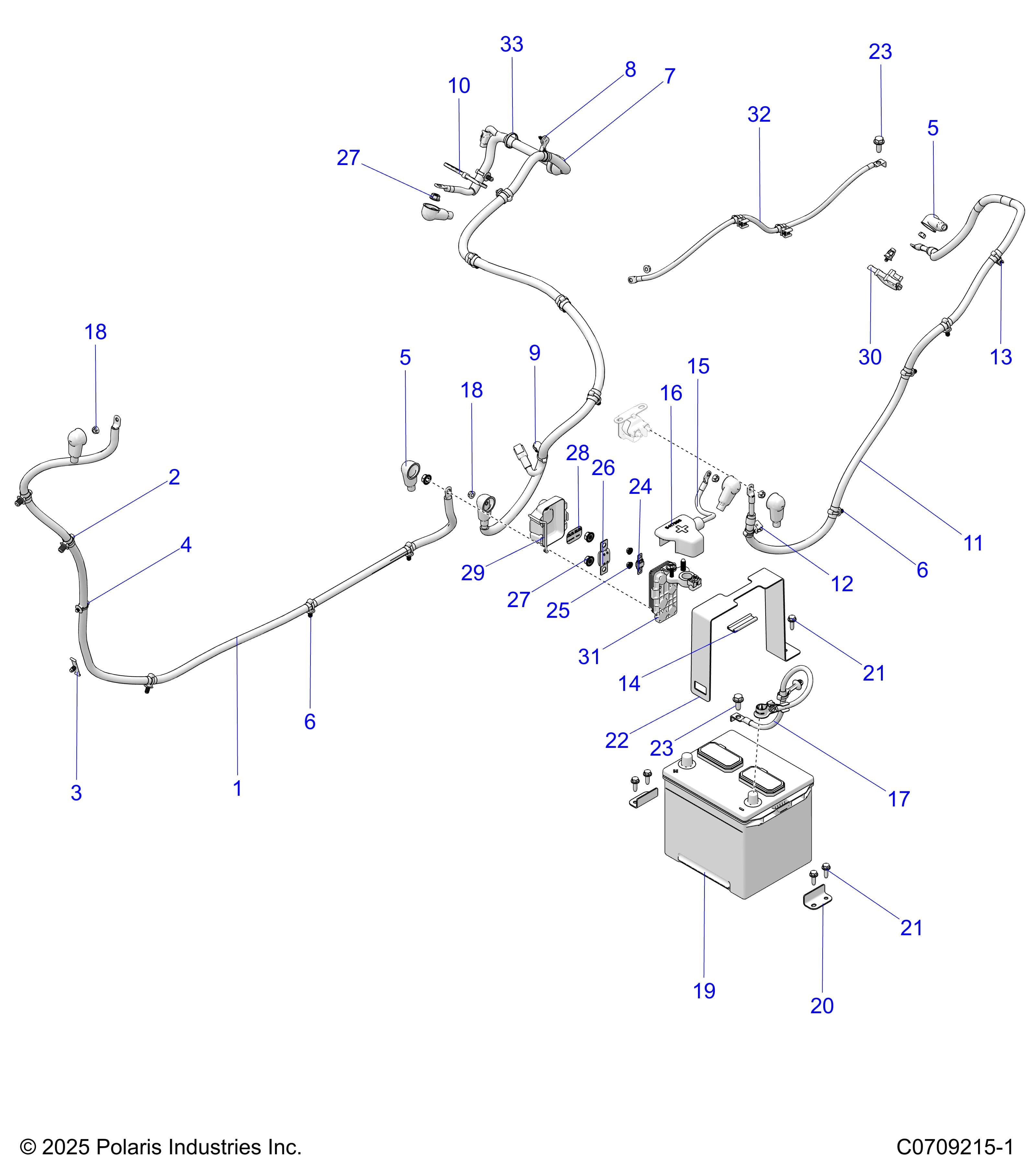 2026 POLARIS XPEDITION ADV NORTHSTAR β ELECTRICAL, BATTERY/CABLES diagram