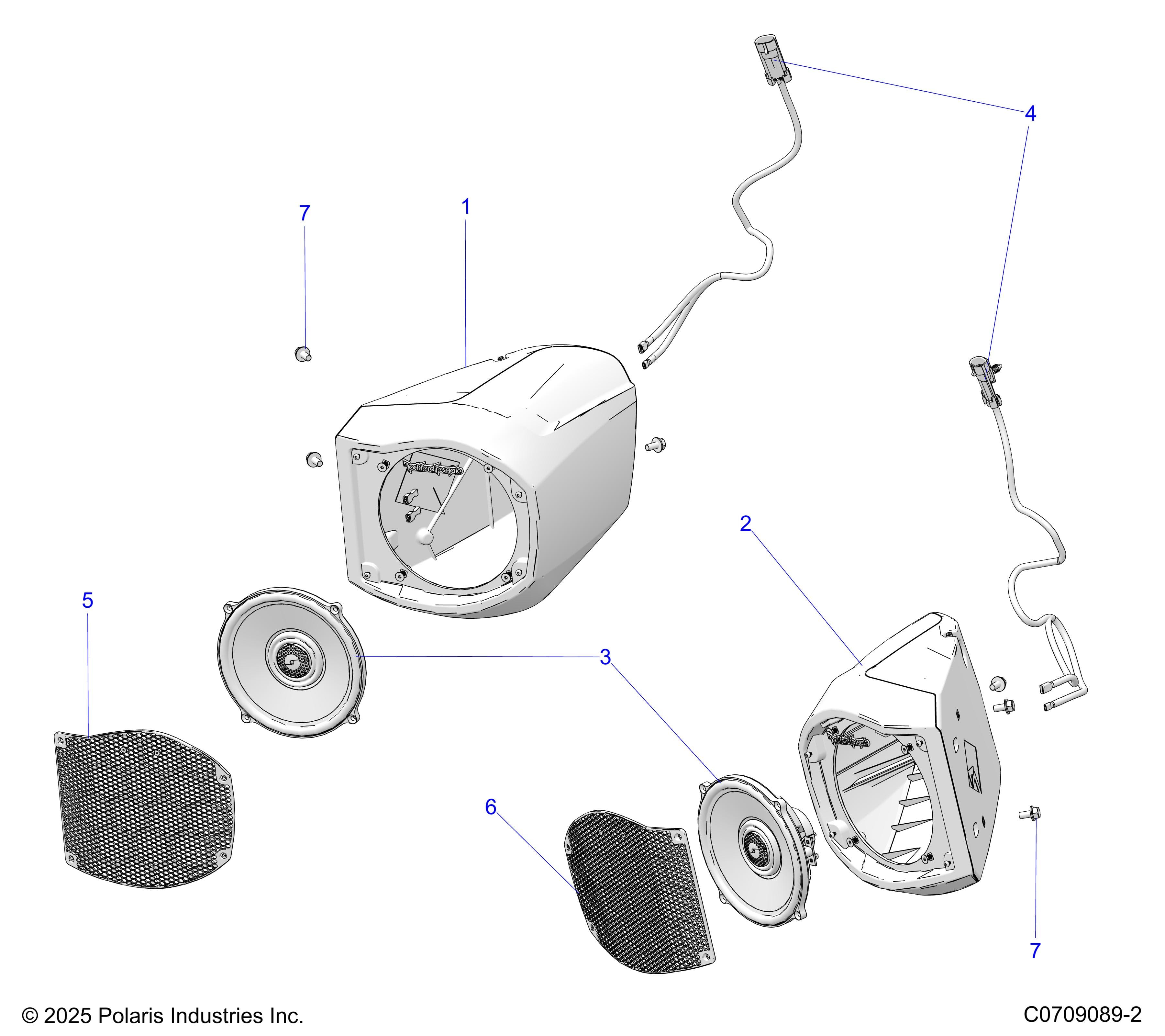 2026 GENERAL XP4 1000 ULTIMATE β ELECTRICAL, AUDIO, FRONT SPEAKER diagram