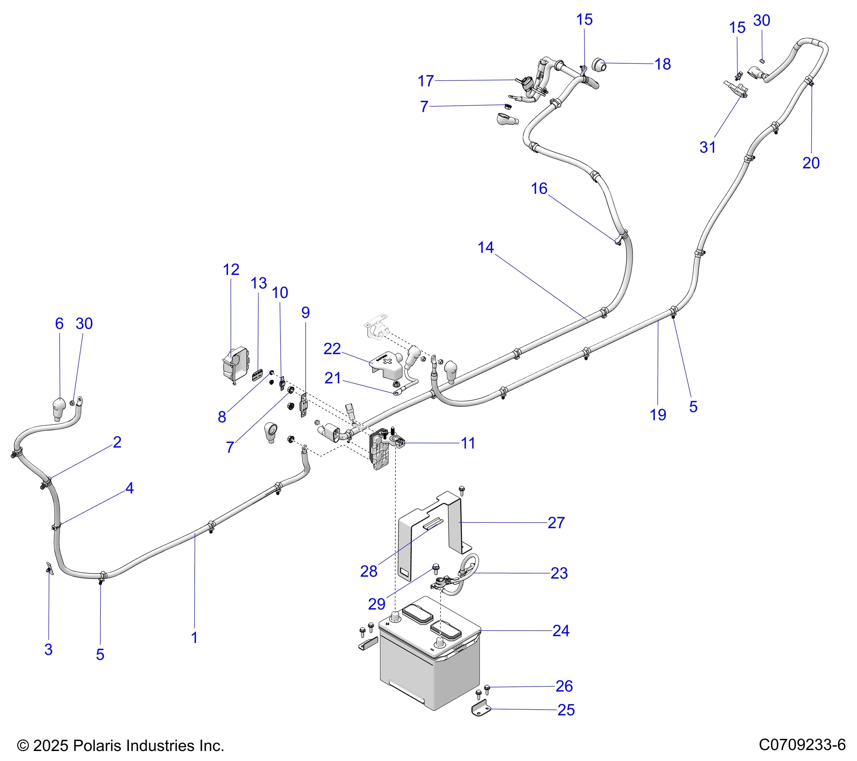 2026 POLARIS XPEDITION ADV 5 NORTHSTAR β ELECTRICAL, BATTERY/CABLES diagram