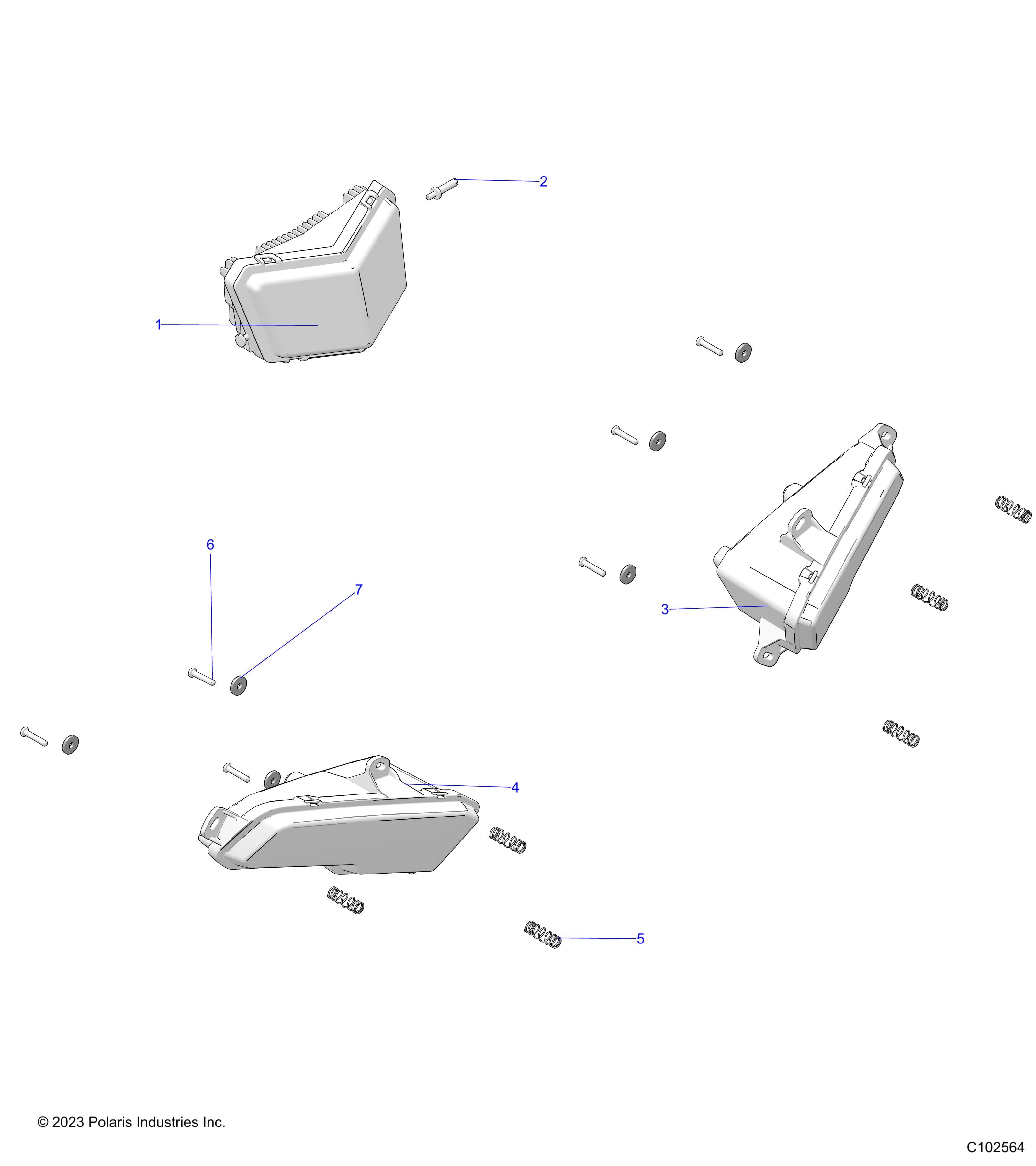 2026 SPORTSMAN 1000 ULTIMATE 49S R01 - A26SXR95AG β ELECTRICAL, HEADLIGHTS - A26SXR95AG (C102564) diagram