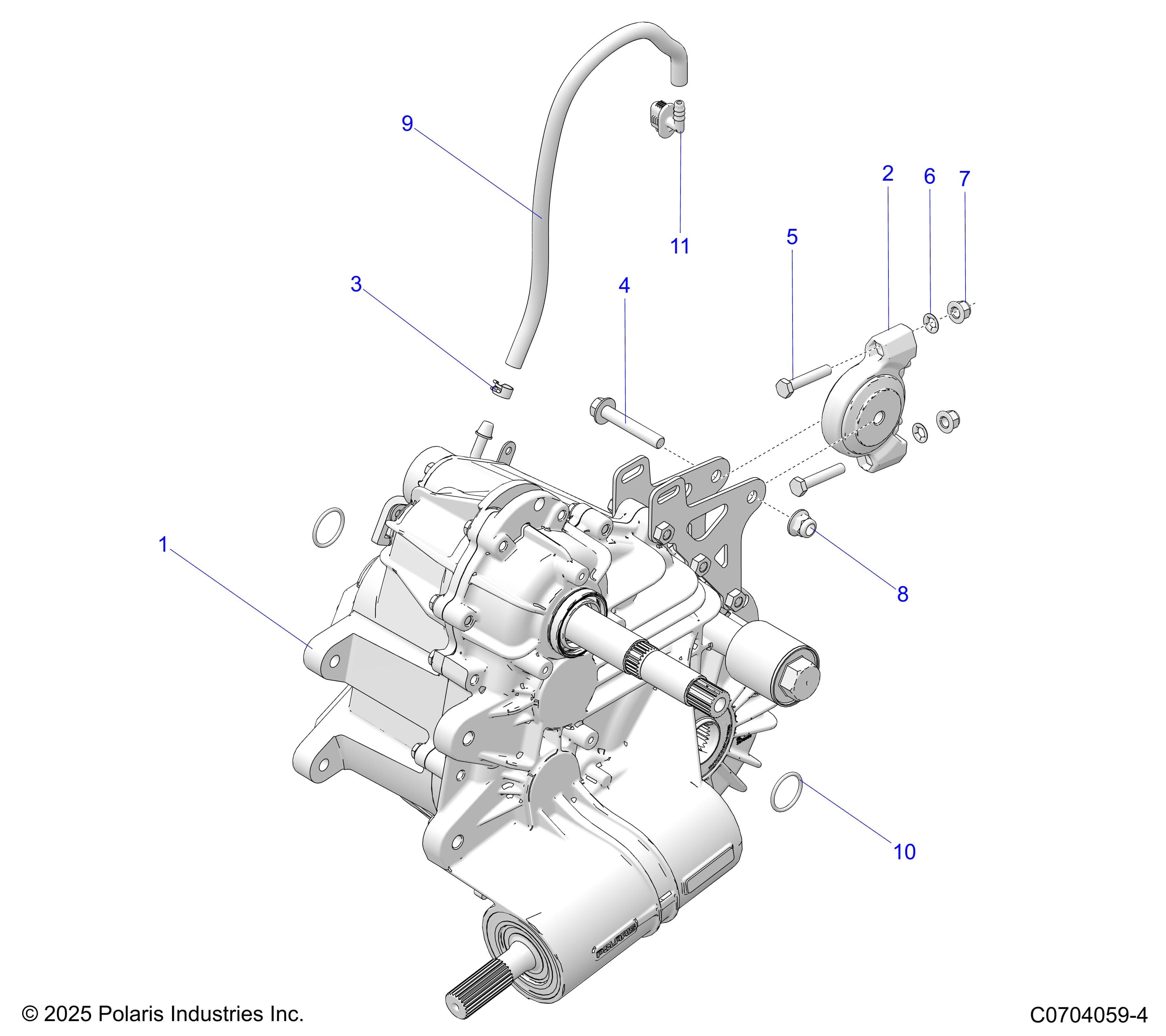 2026 GENERAL 1000 PREMIUM β DRIVE TRAIN, MAIN GEARCASE MOUNTING diagram